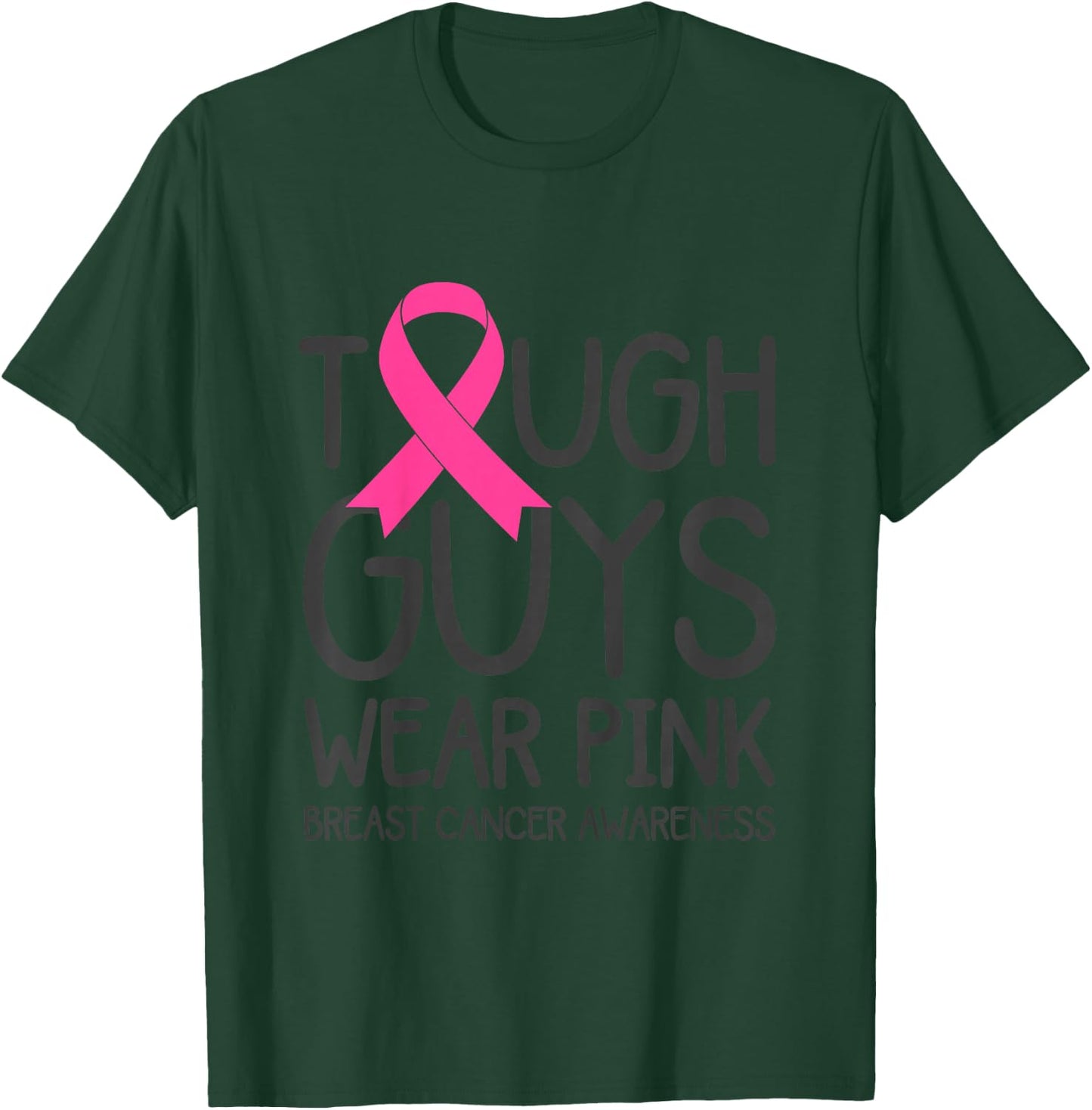 Kids Toddler Boys Breast Cancer Awareness Pink Ribbon Funny T-Shirt - T-Shirt | Forest