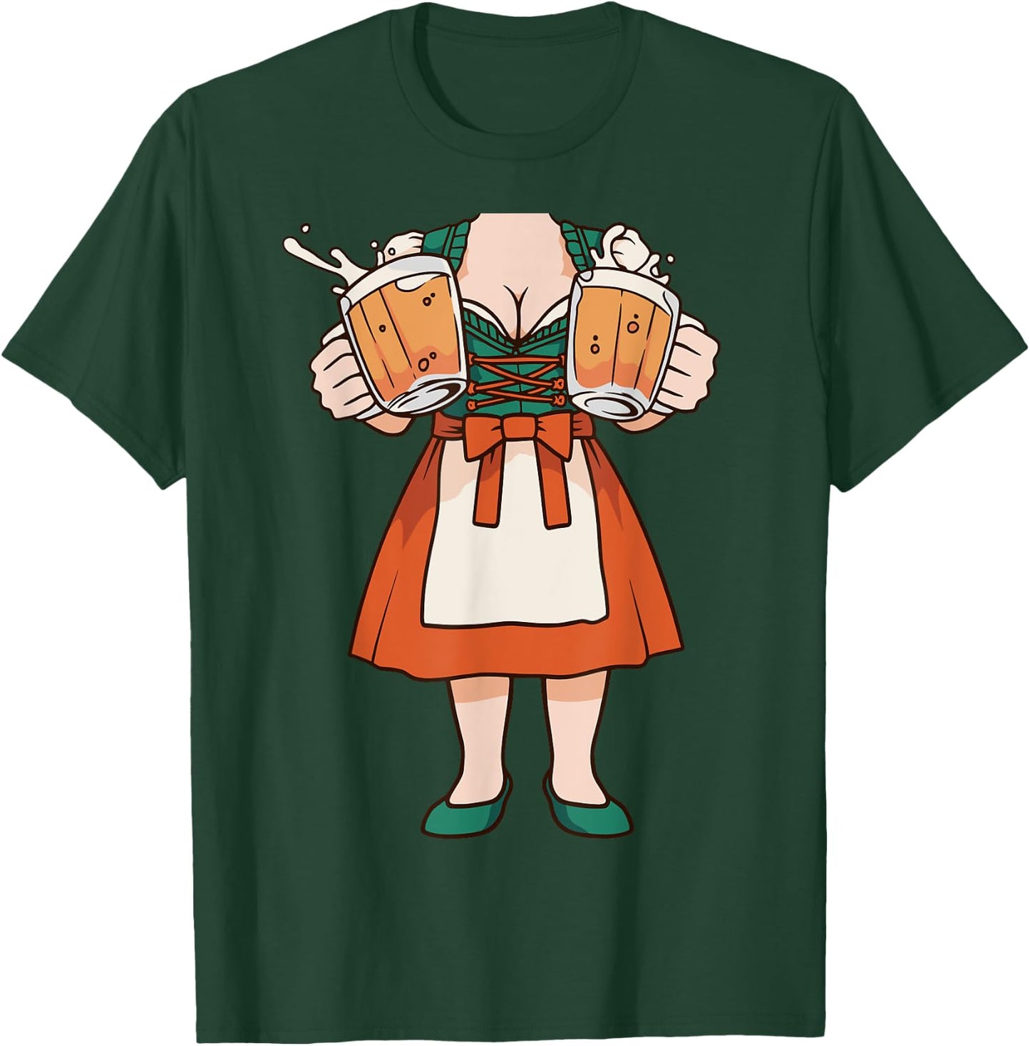 Dirndl Oktoberfest Costume Halloween Pretzel T-Shirt - T-Shirt | Forest