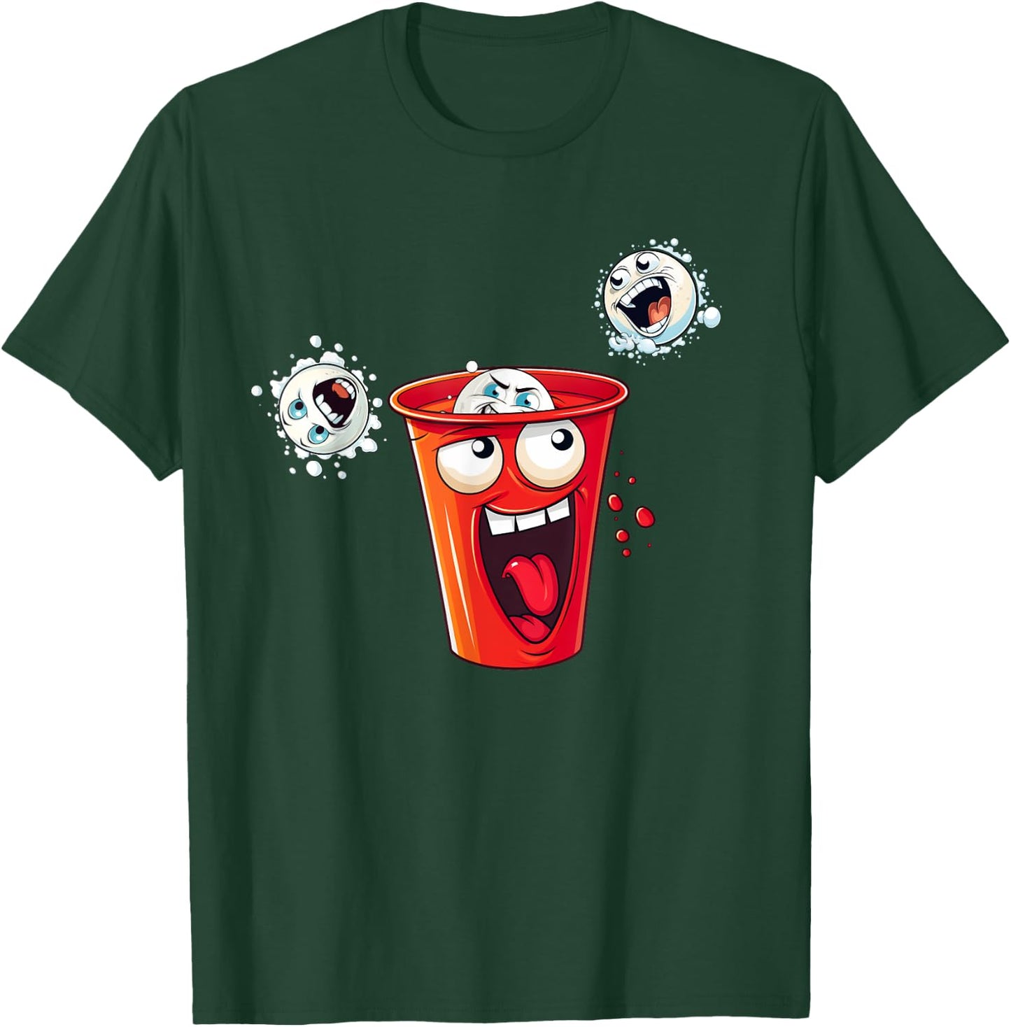 Funny Solo Red Beer Cup Pong for Fraternity and Sorority T-Shirt - T-Shirt | Forest