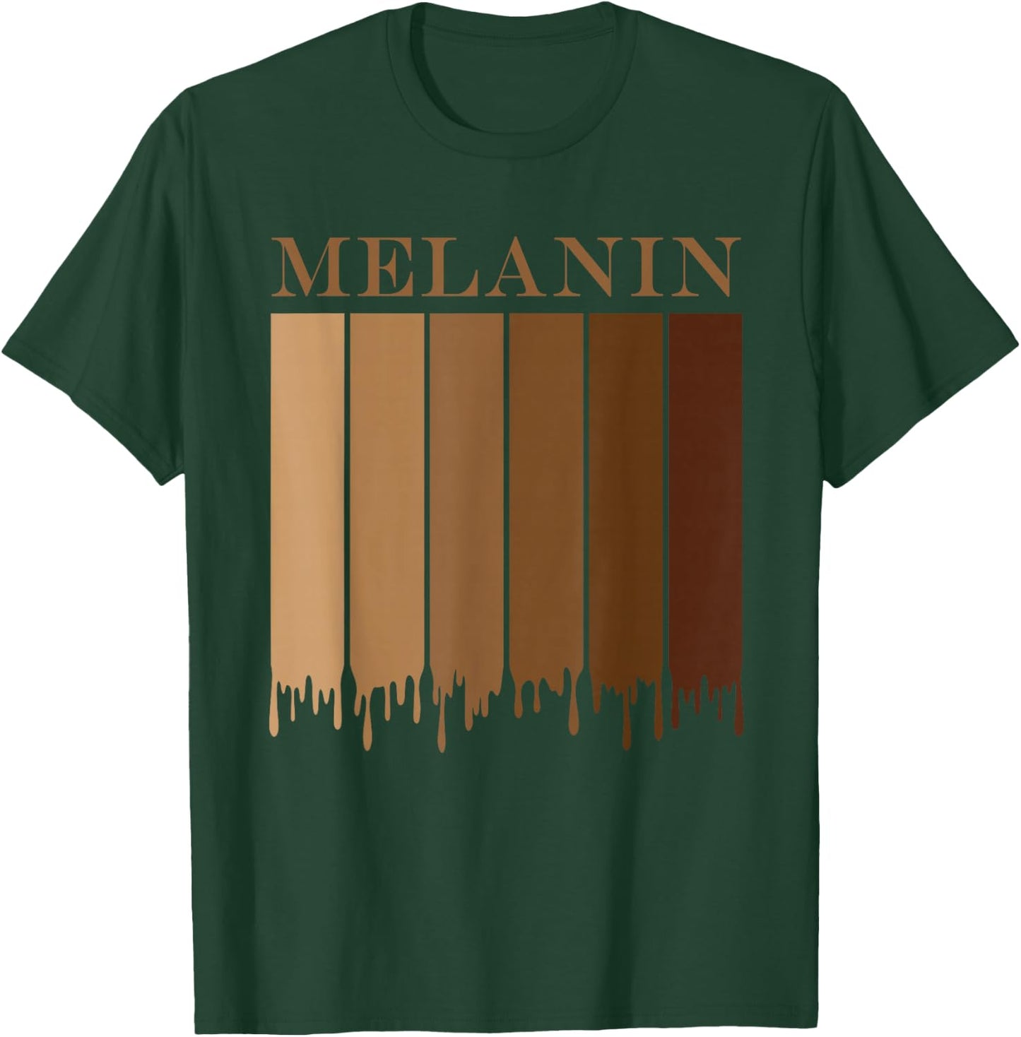 Drippin Melanin Black History Month shirt girls BHM T-Shirt - T-Shirt | Forest
