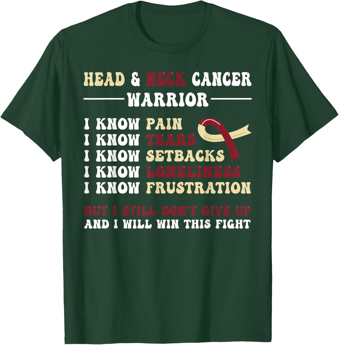 Head And Neck Cancer Awareness Black , -Adults, Small, Short Sleeve, Modern Cancer Awareness Cartoon T-Shirt - T-Shirt | Forest
