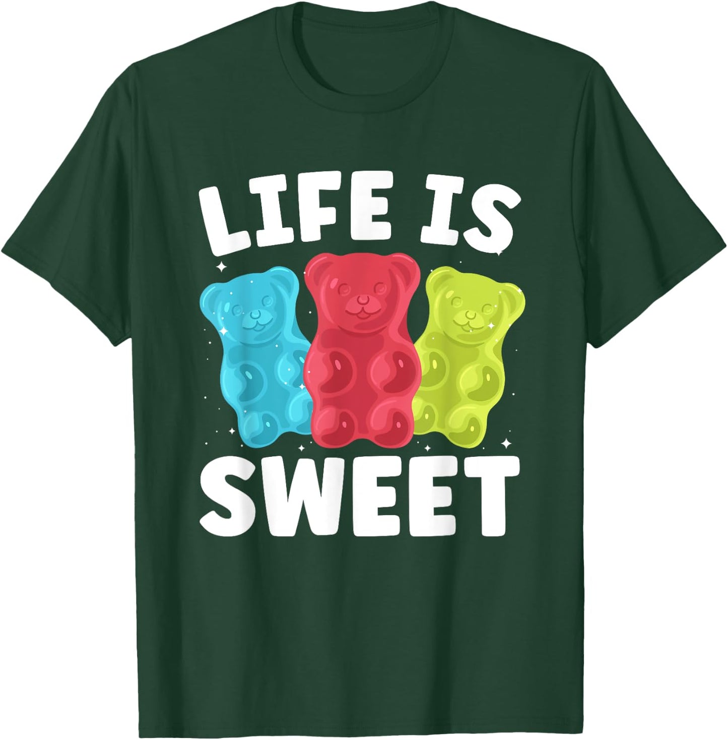 Cool Gummy Bear Art Girls Kids Candy Lover Gummies T-Shirt - T-Shirt | Forest