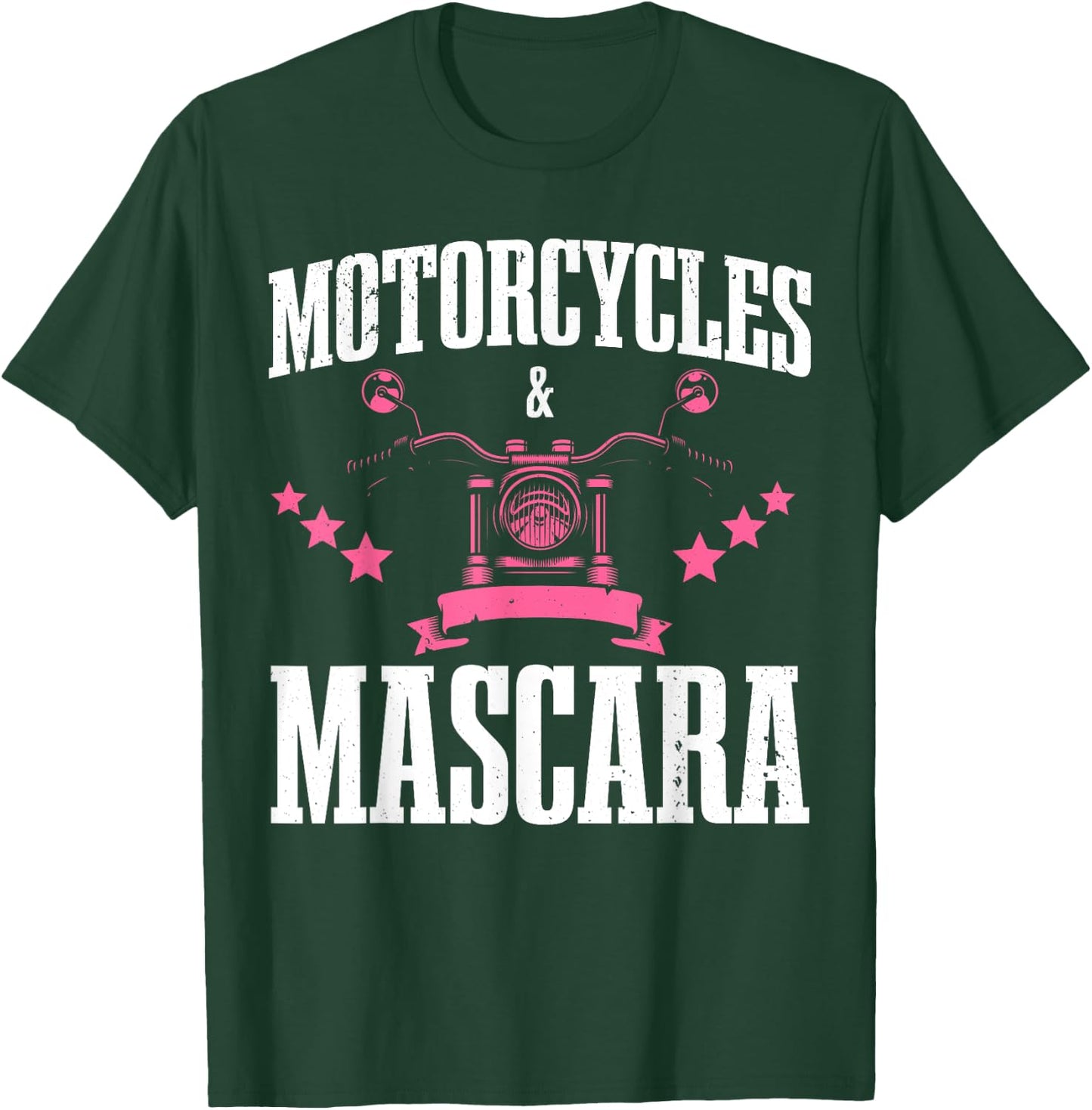 Cool Motorcycles And Mascara Girls Makeup Bikers T-Shirt - T-Shirt | Forest