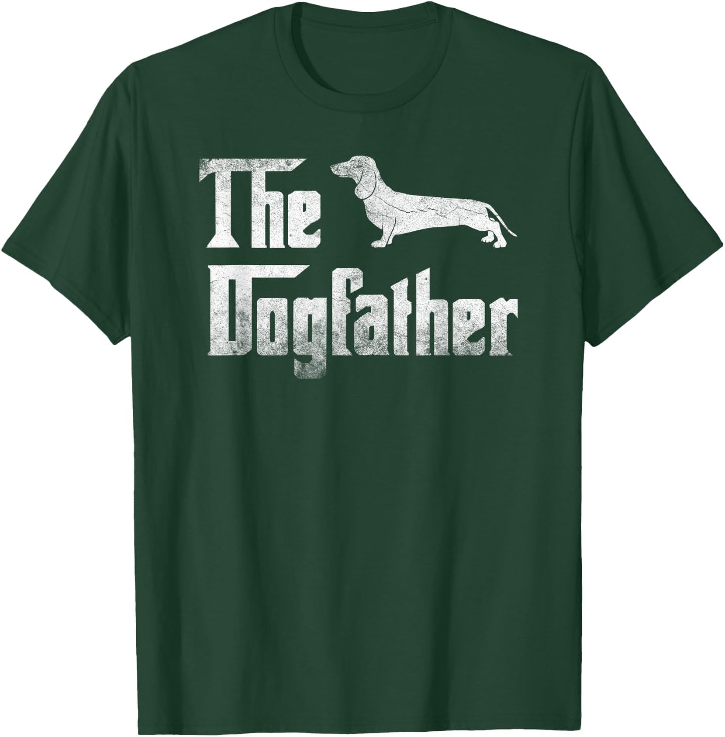 Dachshund The Dogfather Funny Father Dog Lover Gift Men T-Shirt - T-Shirt | Forest