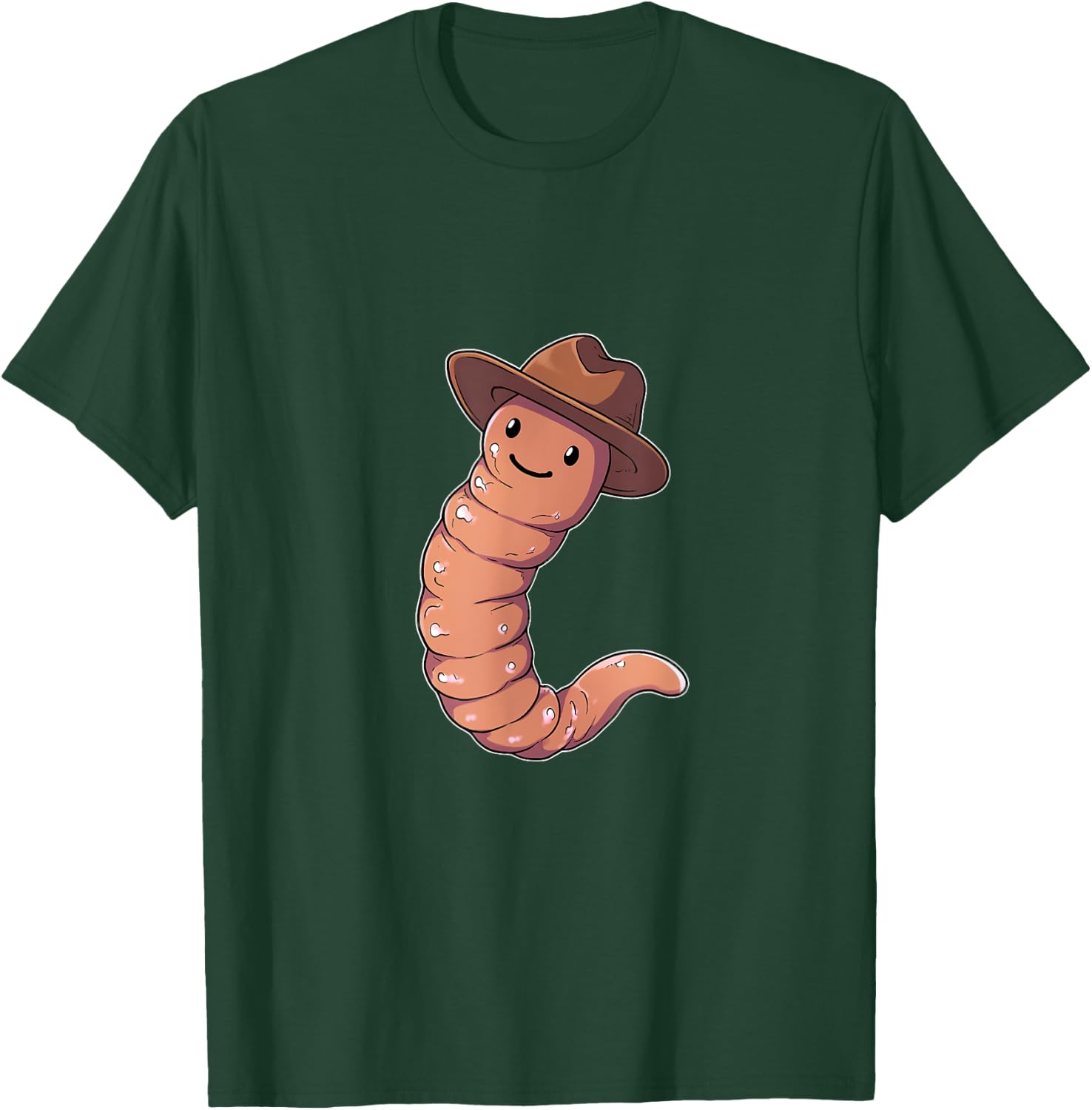 Earthworm Cowboy Hat Worm Lover Farmer Western T-Shirt - T-Shirt | Forest