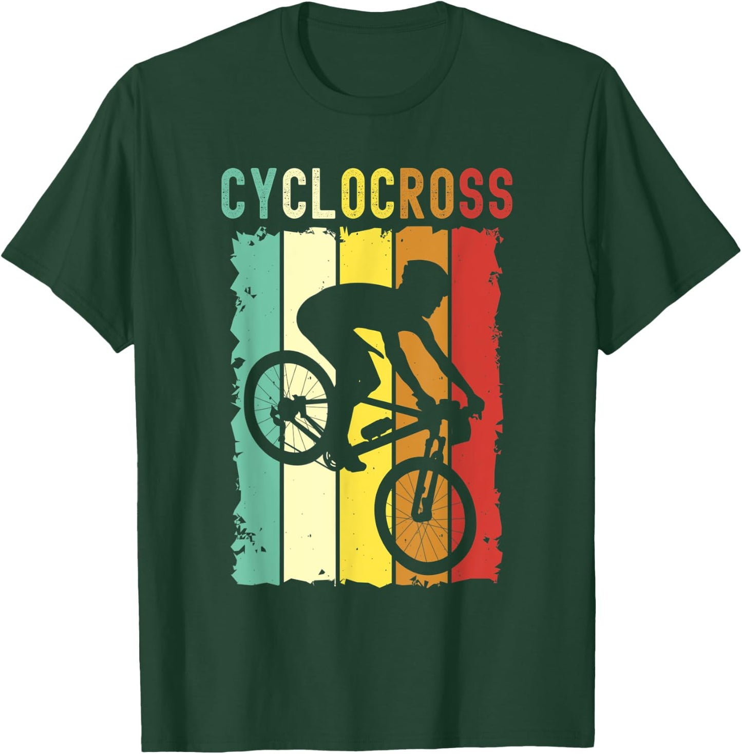 Cyclocross With Cyclocross Bicycle T-Shirt - T-Shirt | Forest