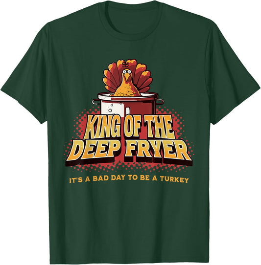 Fried Turkey Thanksgiving Day Christmas Men Grill and BBQ T-Shirt - T-Shirt | Forest