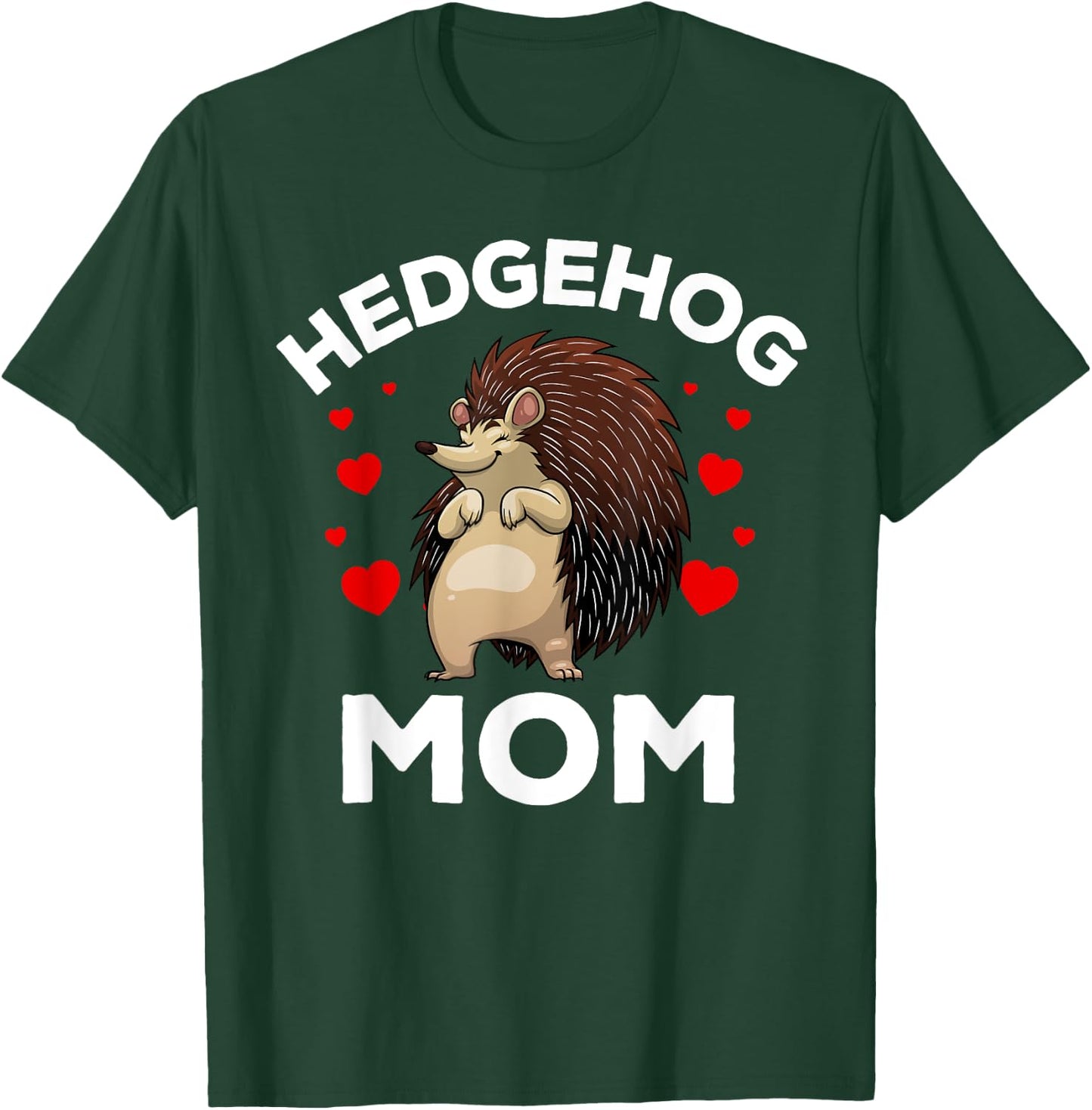 Cool Hedgehog Mom Girls Hedge Hog Porcupine Animal T-Shirt - T-Shirt | Forest