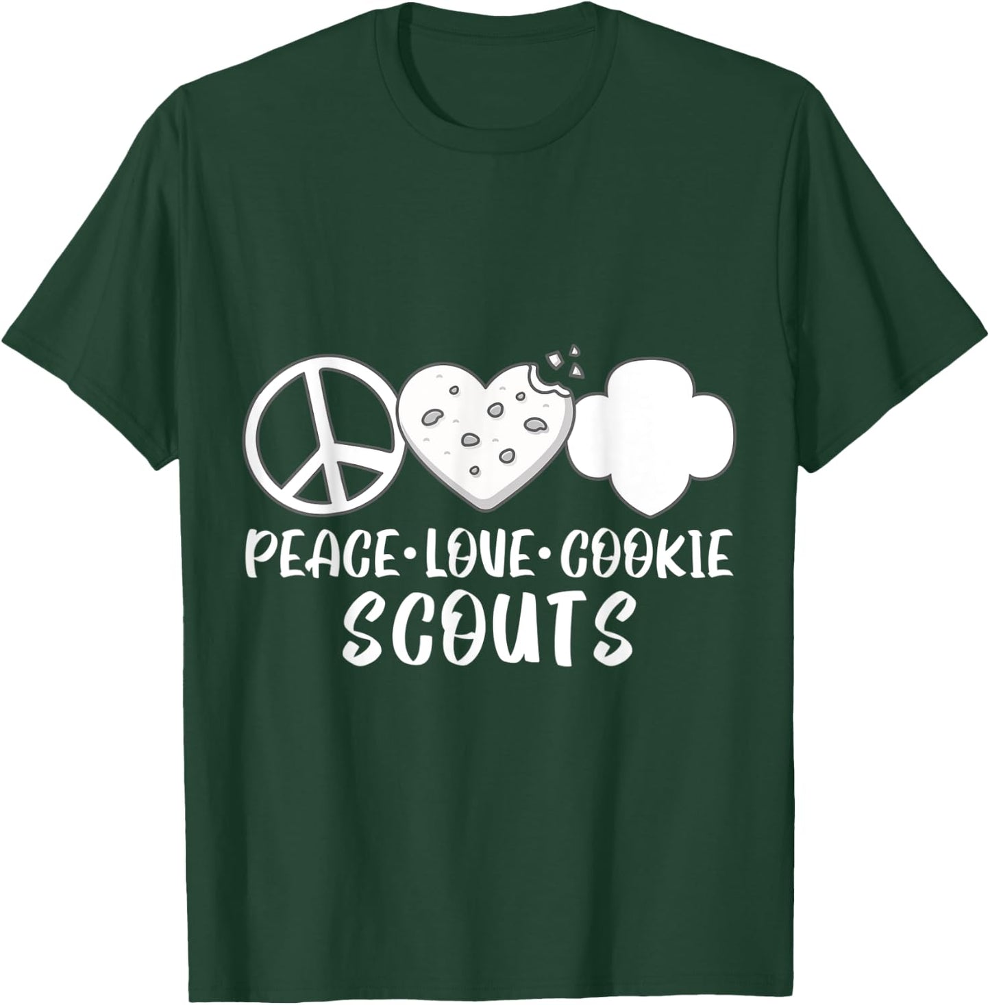 Peace Love Cookie Scouts T-Shirt - T-Shirt | Forest