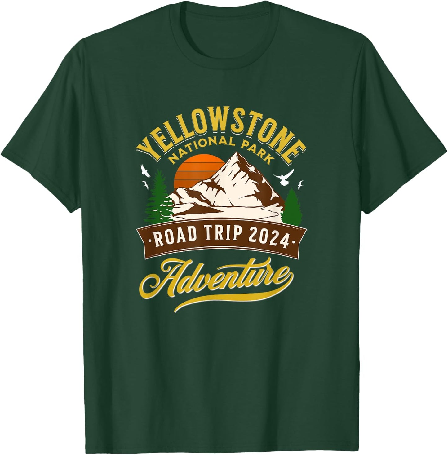 Yellowstone National Park Road Trip 2024 T-Shirt - T-Shirt | Forest