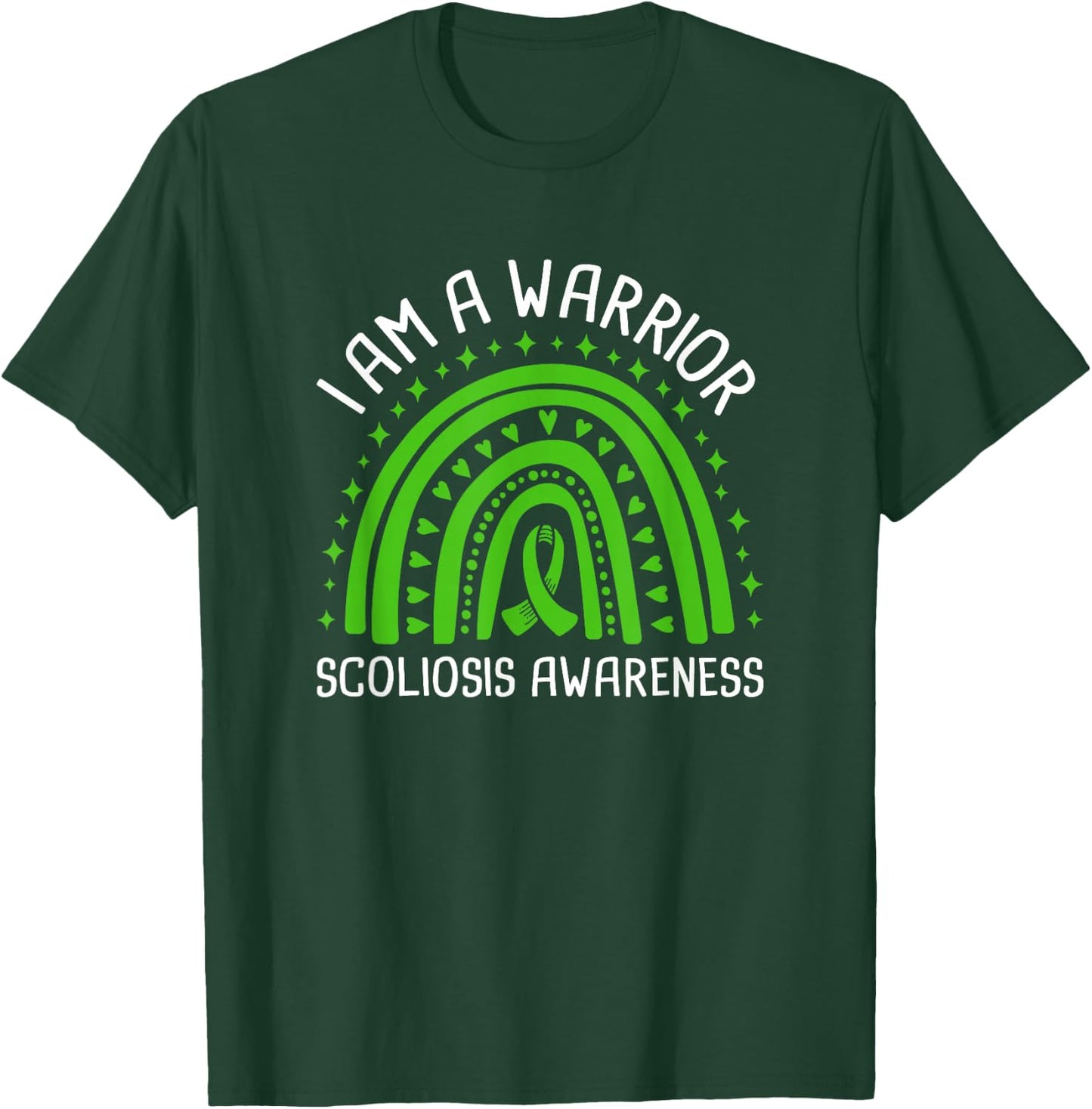 I Am A Warrior Scoliosis Awareness T-Shirt - T-Shirt | Forest