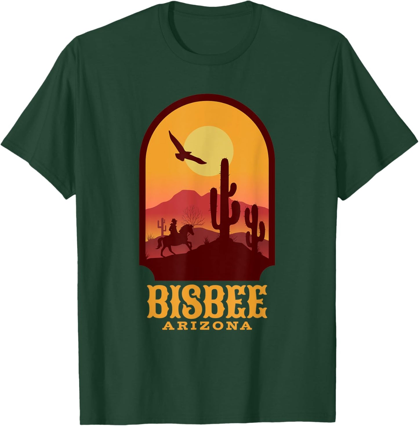 Yellow Sunset in Bisbee Arizona T-Shirt - T-Shirt | Forest