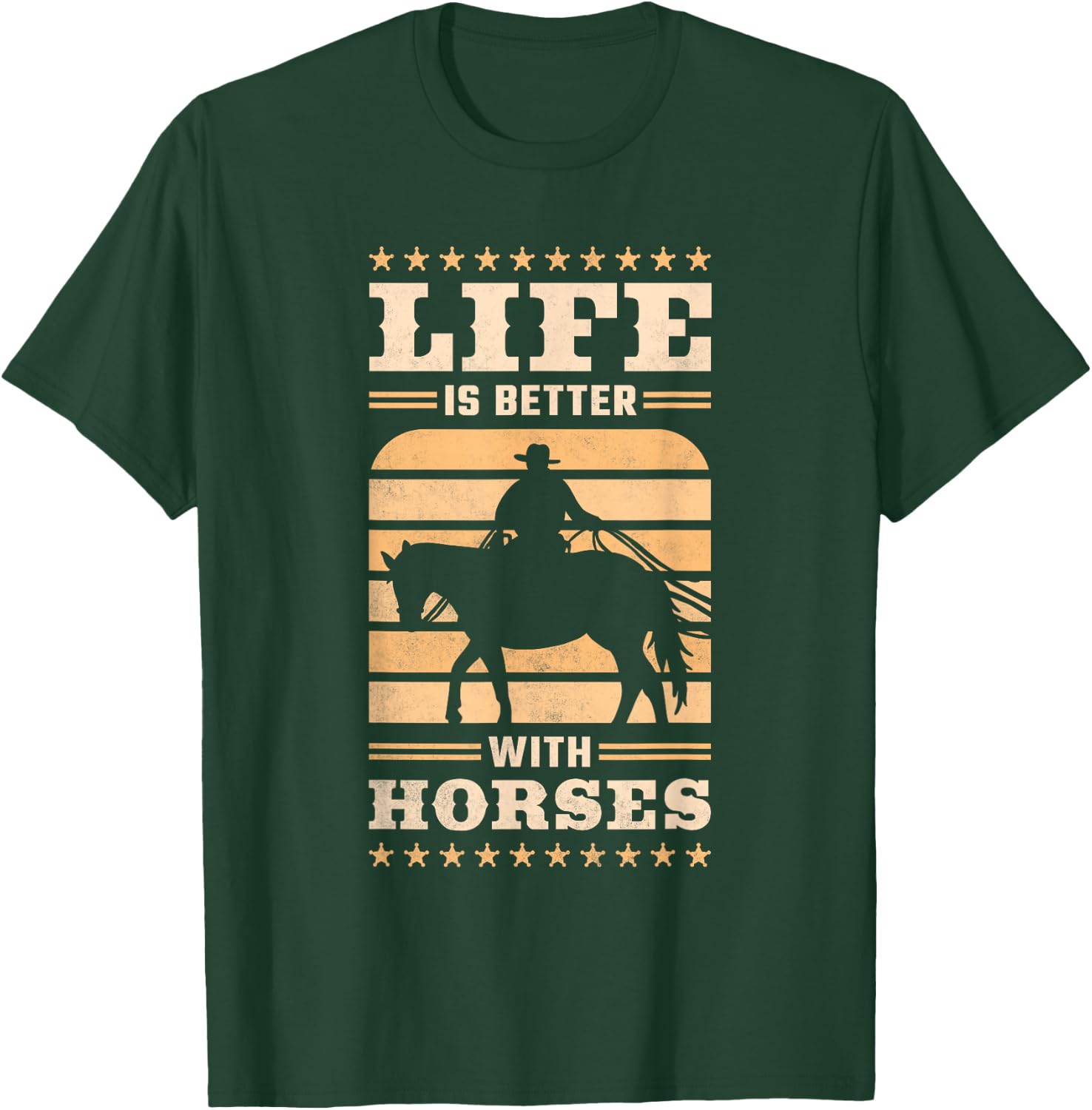 Life Is Better With Horses T-Shirt - T-Shirt | Forest