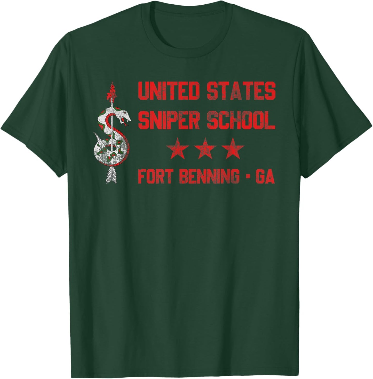 Sniper School Fort Benning 3-16 CAV Armor US Army T-Shirt - T-Shirt | Forest