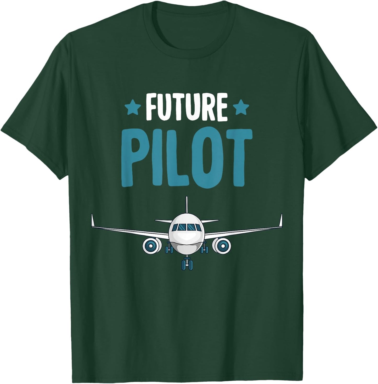 Future Pilot Airplane Plane Boys Toddler Kids T-Shirt - T-Shirt | Forest
