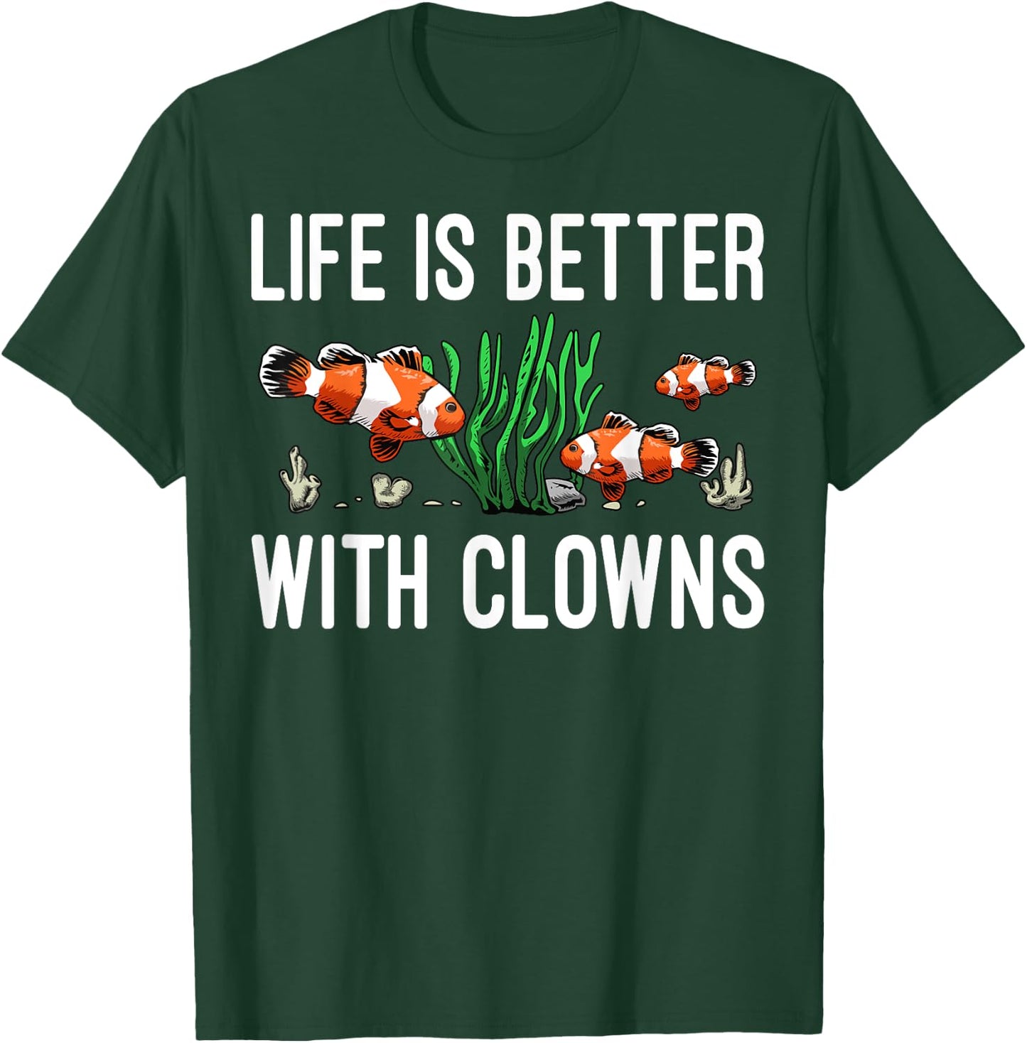Cute Love Ocean Animals Fish Tank Humor Designs Funny Aquarium Clown Fish Gift Women Fish Lovers T-Shirt - T-Shirt | Forest