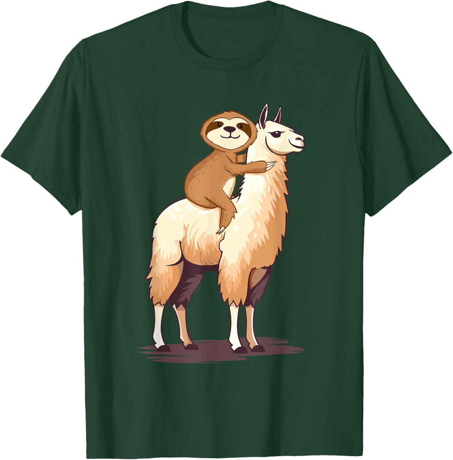 Riding Sloth - Wildlife Llama Animal Nature Lover Zookeeper T-Shirt - T-Shirt | Forest