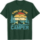 King of the Camper Retro Vintage Camping Travel T-Shirt - T-Shirt | Forest