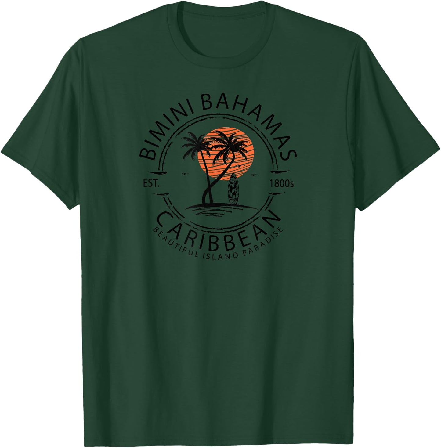 Bimini Beach Bahamas Vacation Caribbean Tropical Summer T-Shirt - T-Shirt | Forest