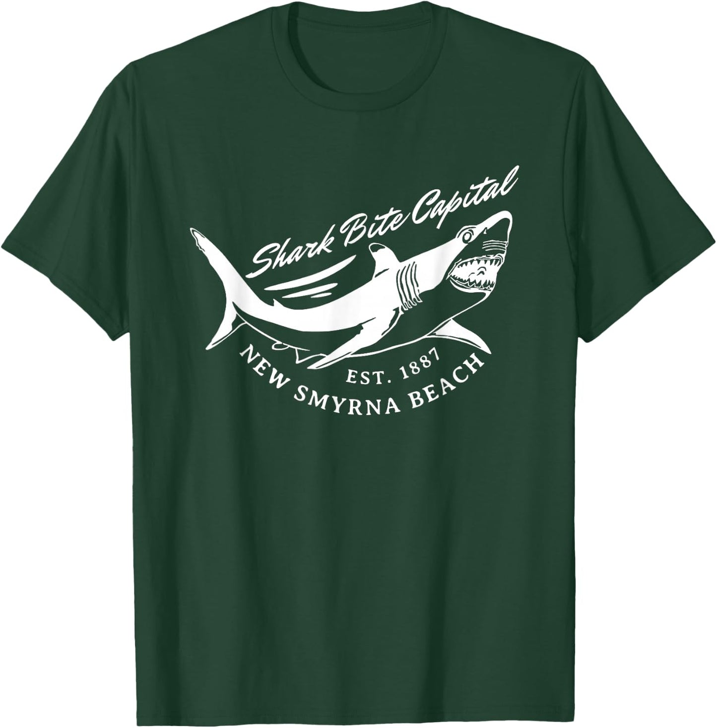 New Smyrna Beach: Shark Bite Capital Of The World Graphic T-Shirt - T-Shirt | Forest