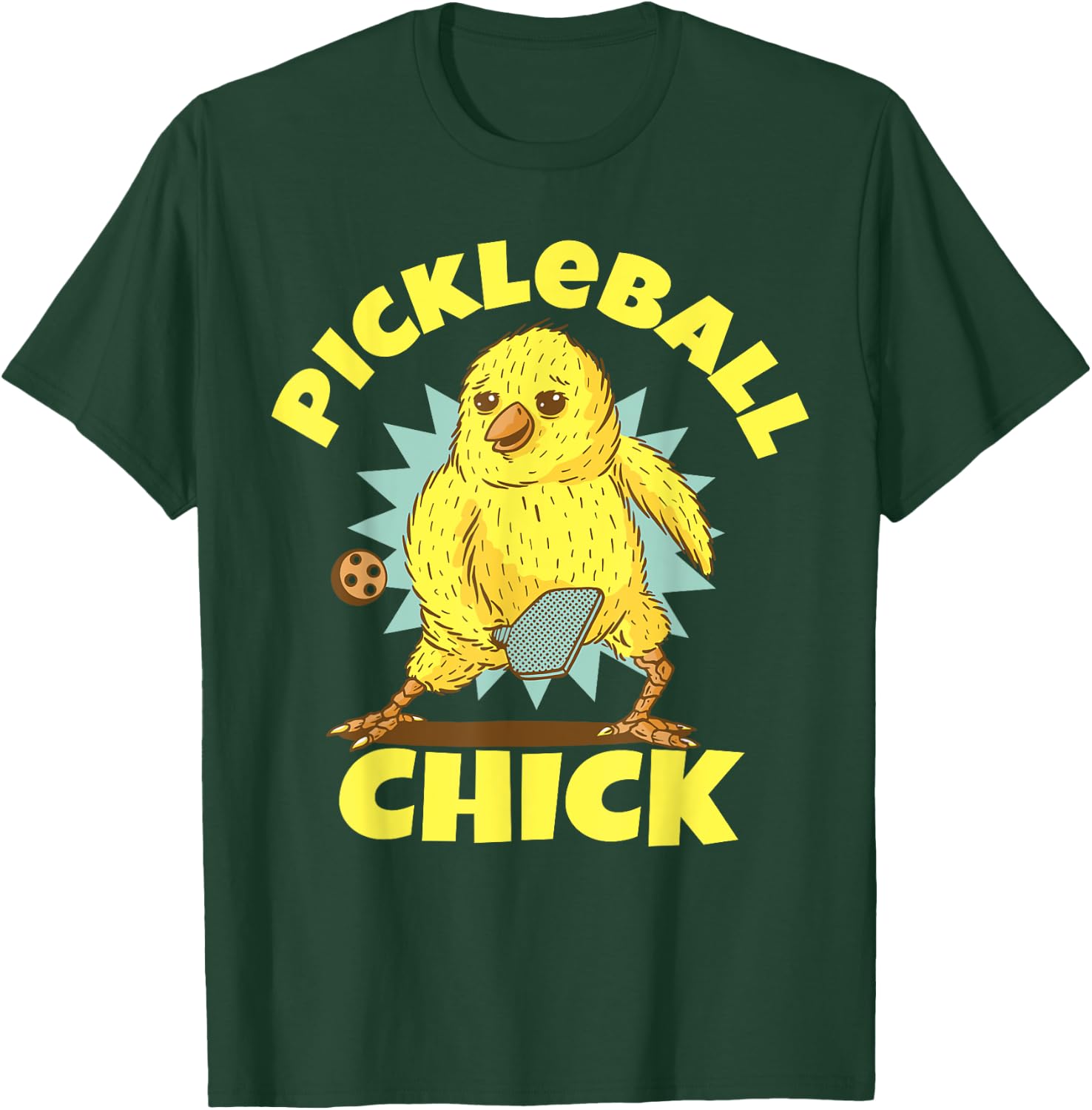 Funny Pickleball Shirt Pickleball Chick Player Loves to Play T-Shirt - T-Shirt | Forest