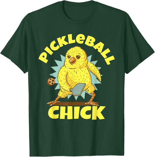 Funny Pickleball Shirt Pickleball Chick Player Loves to Play T-Shirt - T-Shirt | Forest