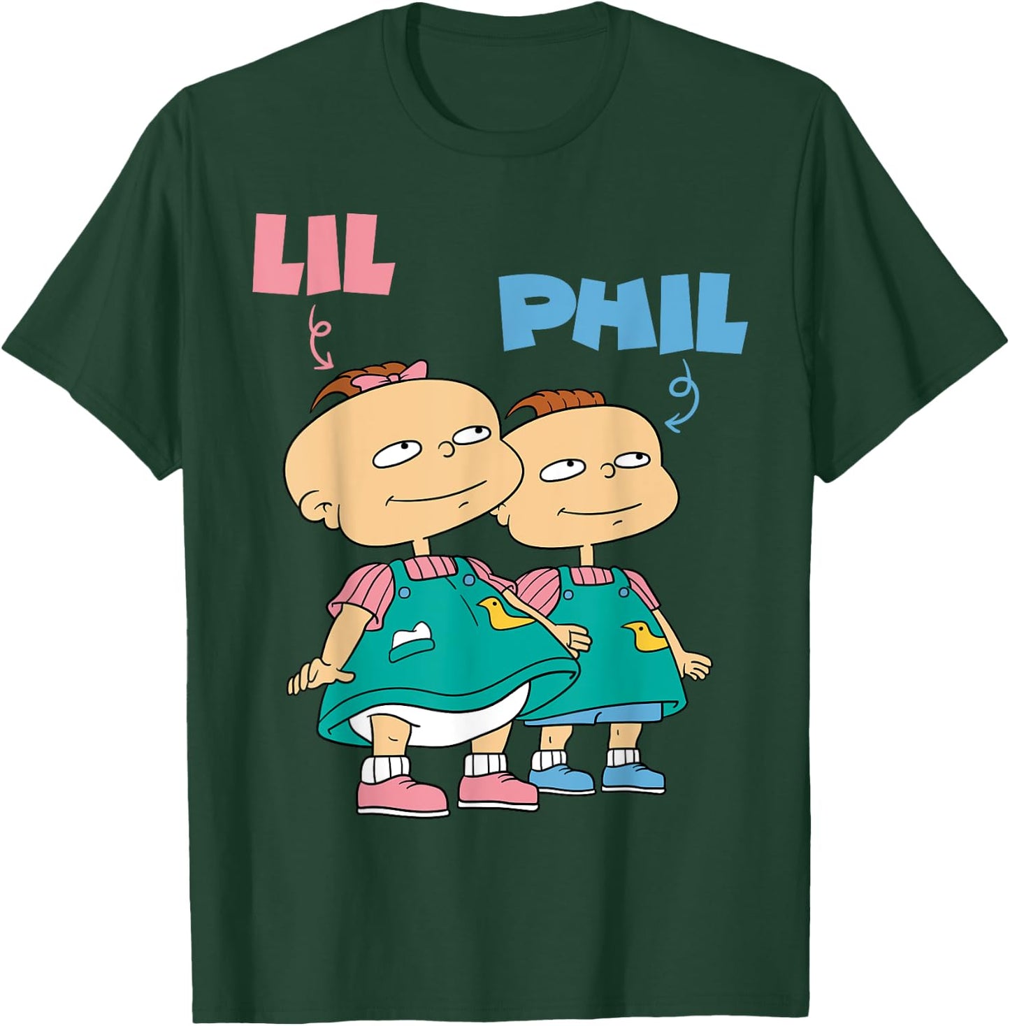 Mademark x Rugrats - Lil and Phil “The Deville’s” Twins Rugrats T-Shirt - T-Shirt | Forest