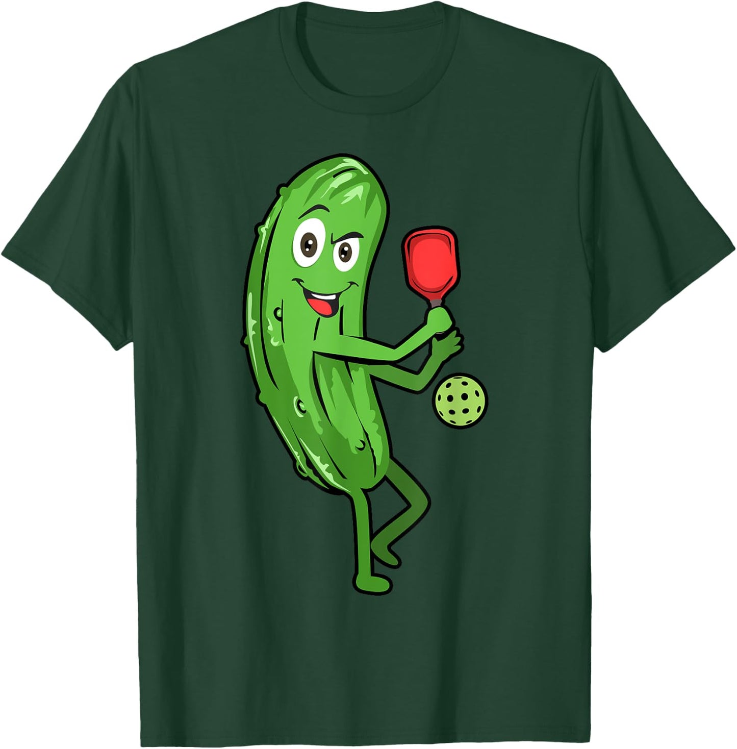 Funny Pickleball Gift Cool Pickle Lover T-Shirt - T-Shirt | Forest