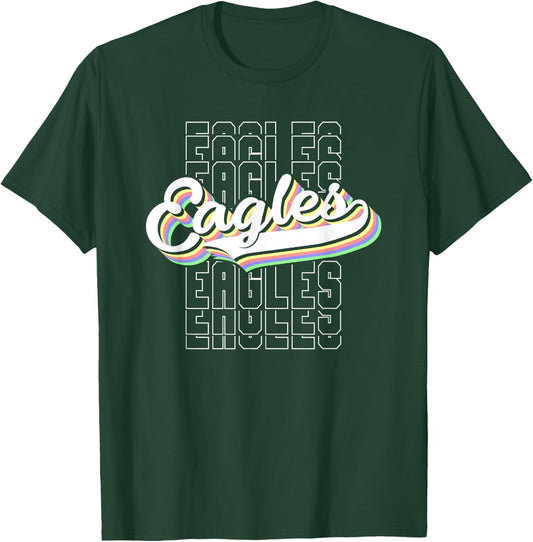 Eagles School Sports Fan Game Day Team Spirit T-Shirt - T-Shirt | Forest