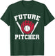 Baseball Bat Future Pitcher Kids Game Baseball Player T-Shirt - T-Shirt | Forest