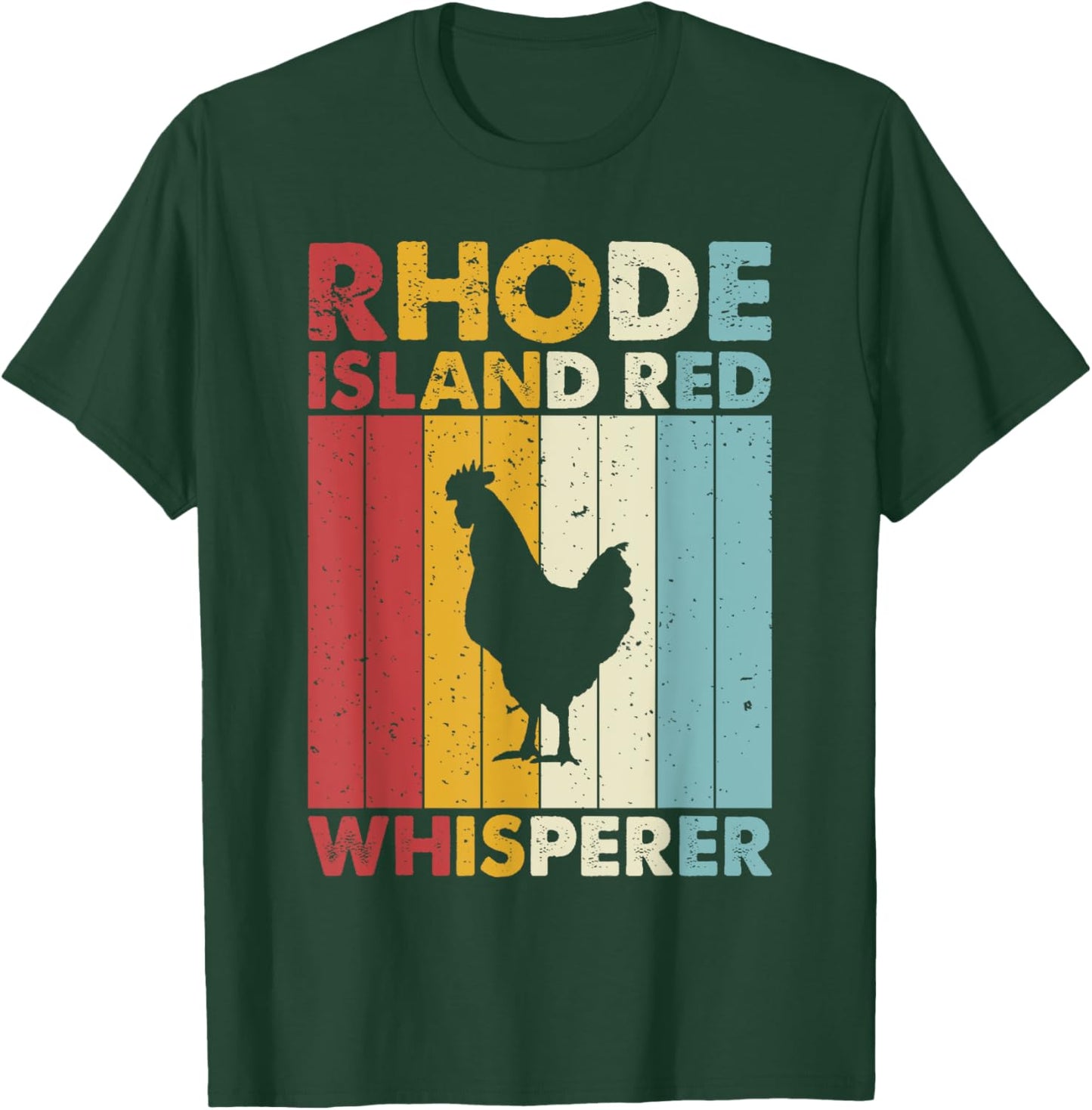 Chicken Dad Mom Whisperer - Farmer Vintage Rhode Island Red T-Shirt - T-Shirt | Forest