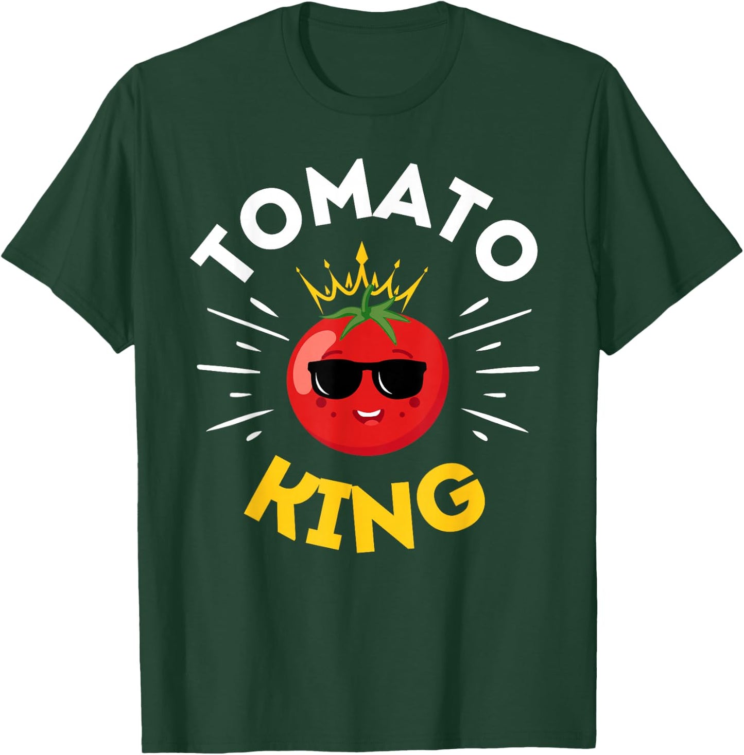 Funny Tomato King Dad Vegetable Fathers' Day Gardener T-Shirt - T-Shirt | Forest