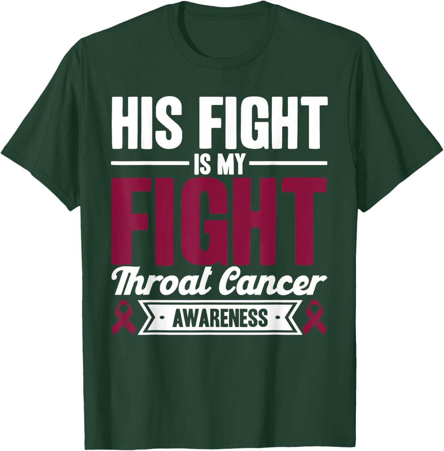 Sein Kampf ist mein Kampf Throat Cancer Consciousness T-Shirt - T-Shirt | Forest