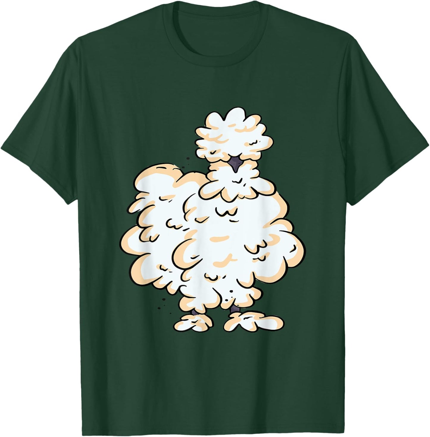 Silkie Chicken Smooth Cuddly Bird Silk Chicken Silky Chicken T-Shirt - T-Shirt | Forest