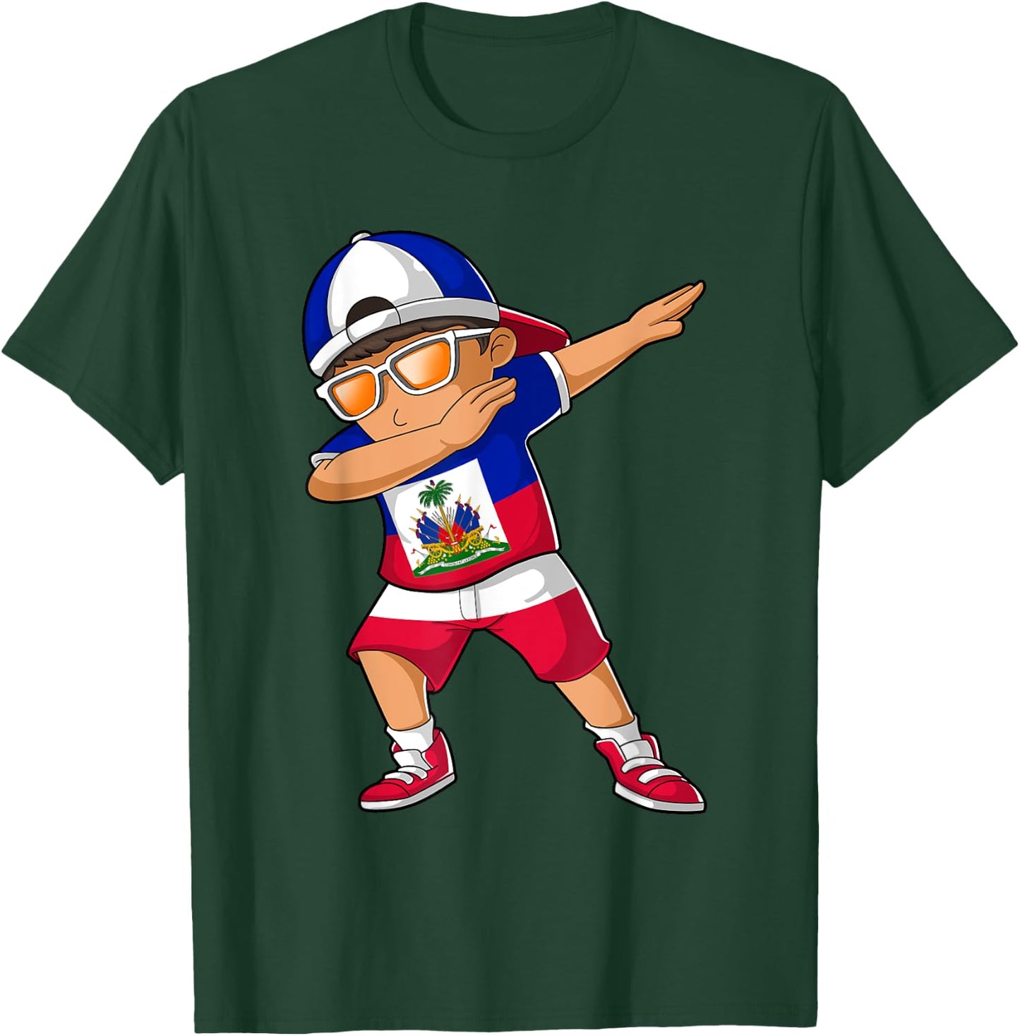 Half Haitian Half Polish Boy Haiti Poland Flag T-Shirt - T-Shirt | Forest