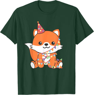 Fox for Birthday for Children a Birthday Fox T-Shirt - T-Shirt | Forest