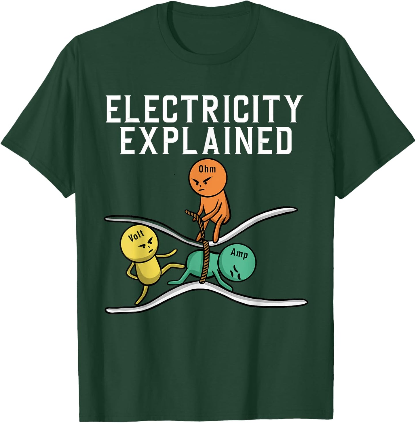 Funny Electrician Women Electricity Engineer Nerd T-Shirt - T-Shirt | Forest