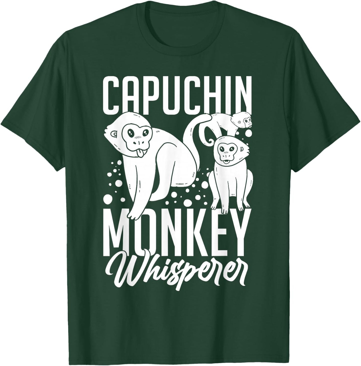 Capuchin Monkey Funny Cute Cage Food Animal T-Shirt - T-Shirt | Forest