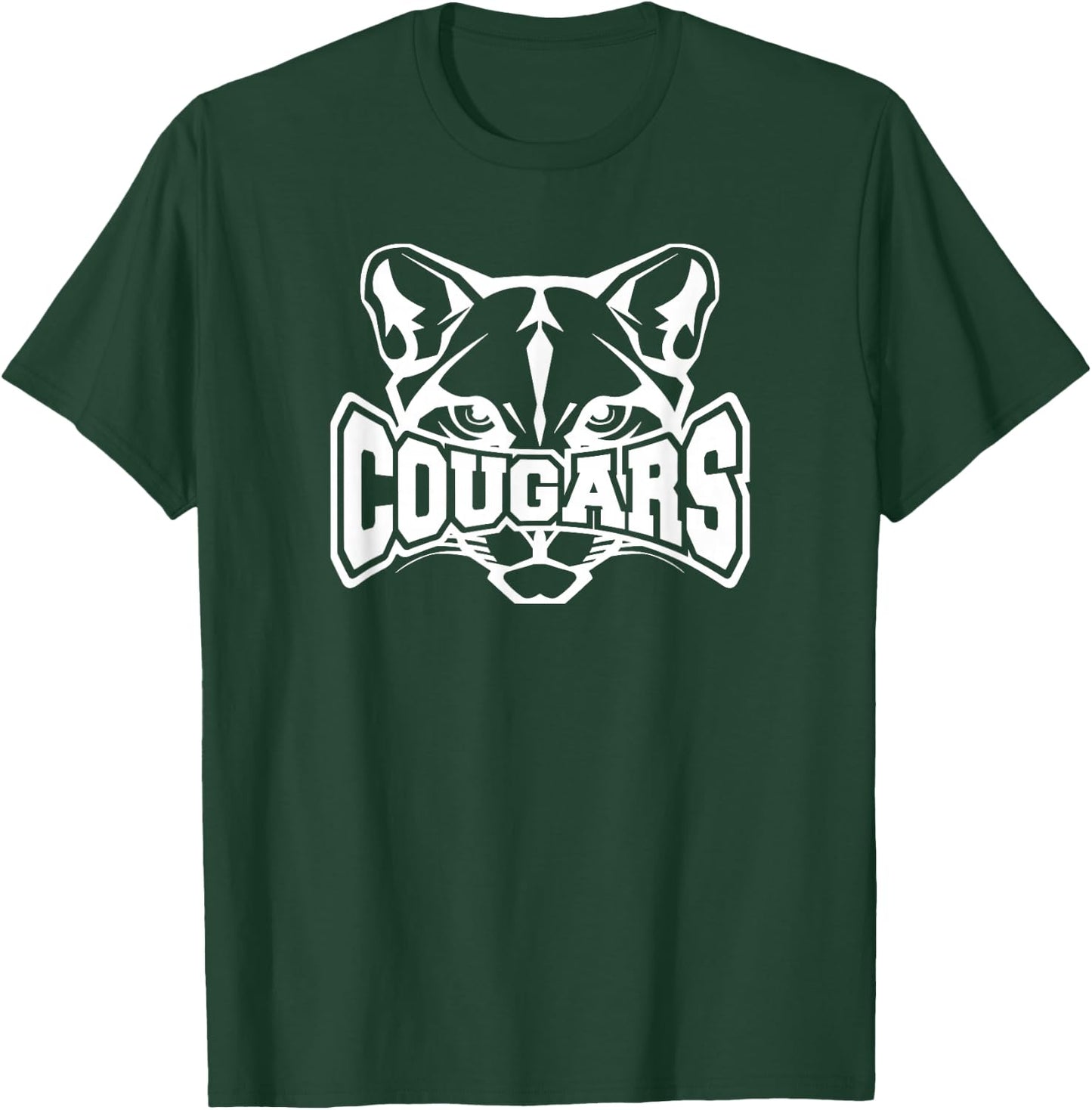 Cougars Teacher Student School Sports Fan Team Spirit T-Shirt - T-Shirt | Forest