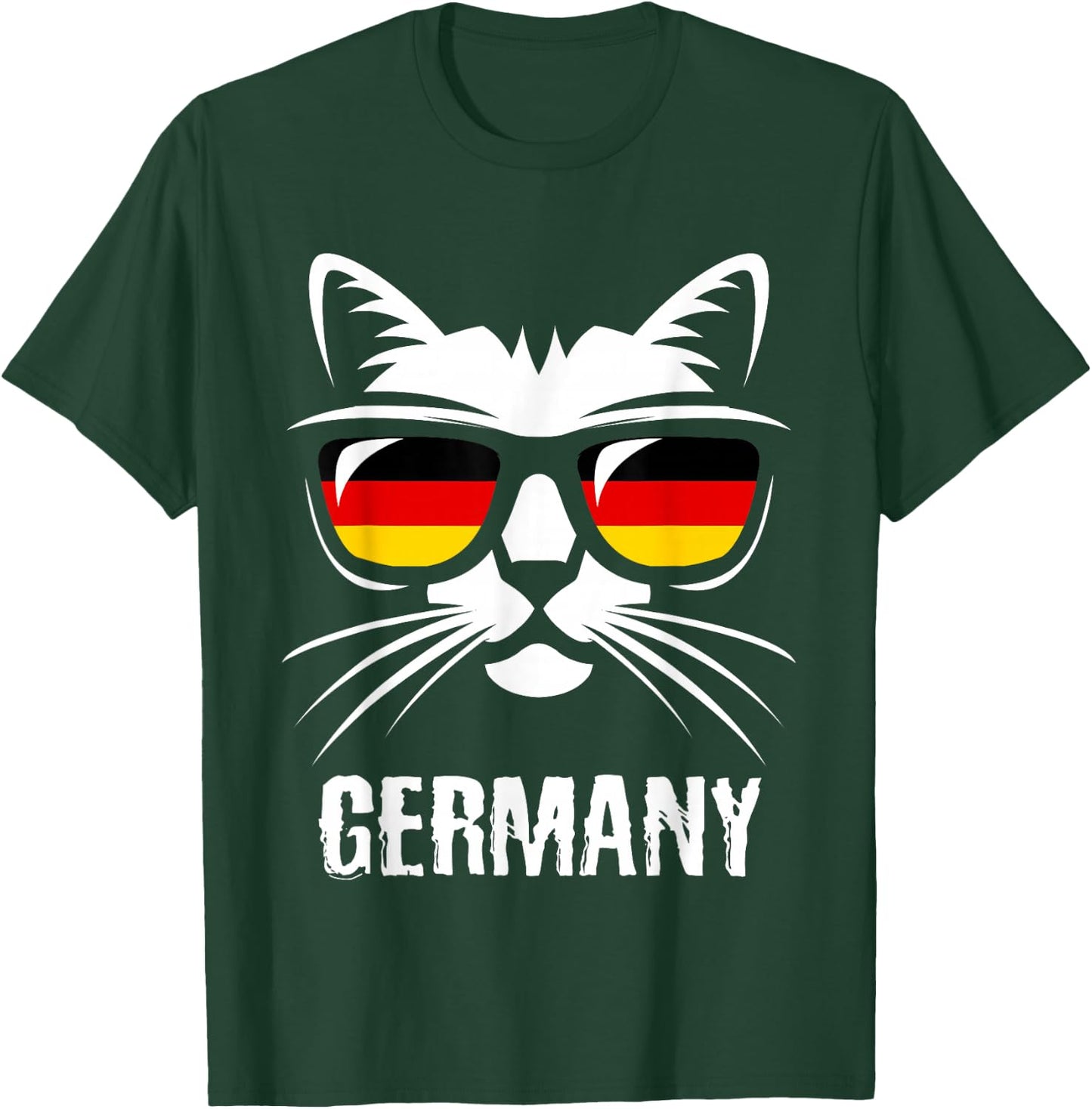 Funny Cat German Flag Germany T-Shirt - T-Shirt | Forest