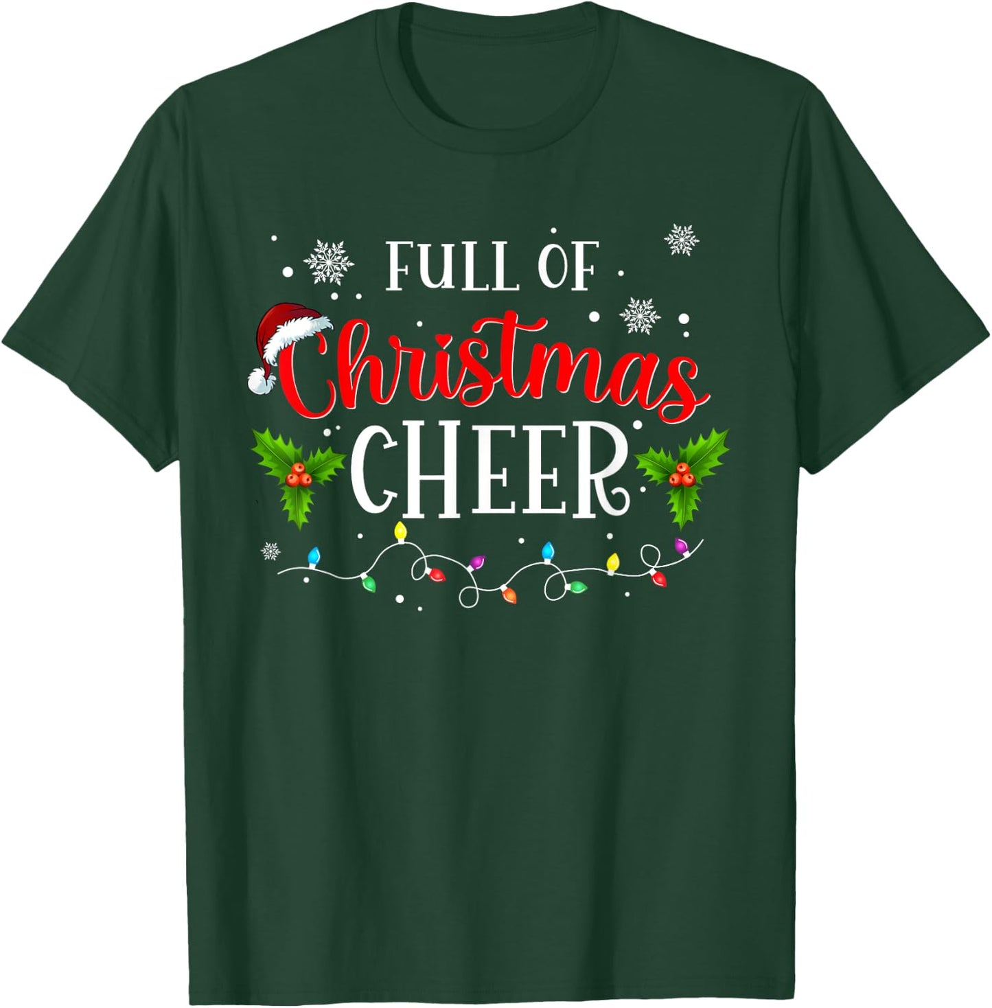Full Of Christmas Beer And Christmas Cheer Couple Matching T-Shirt - T-Shirt | Forest