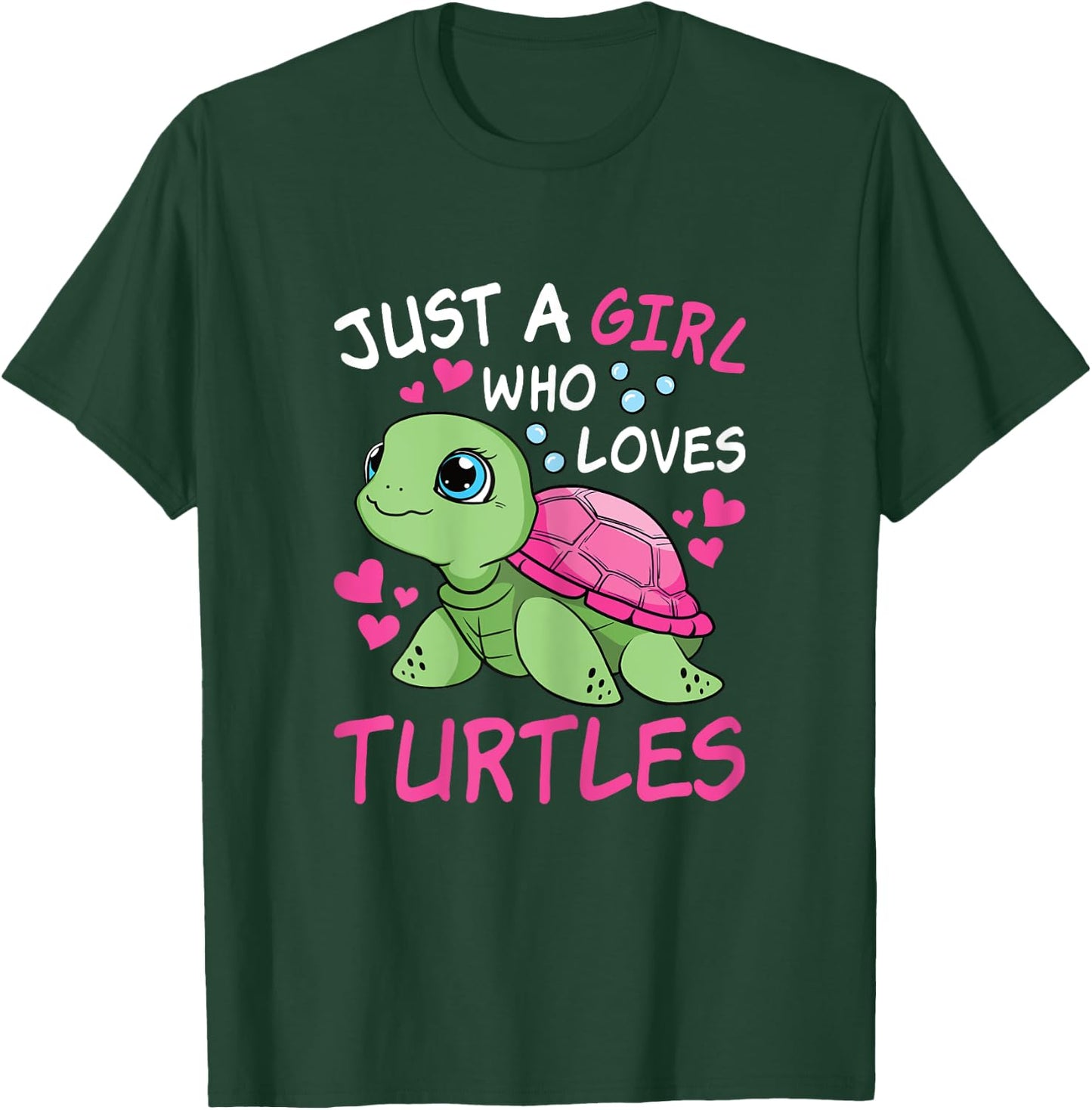 Just A Girl Who Loves Turtles Ocean Animal Sea Turtle Kids T-Shirt - T-Shirt | Forest
