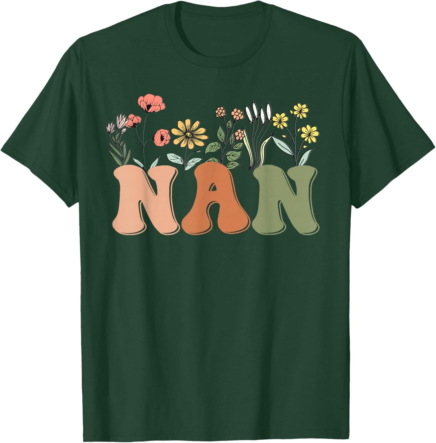 Wildflowers Nan Floral Mother's Day Nan T-Shirt - T-Shirt | Forest