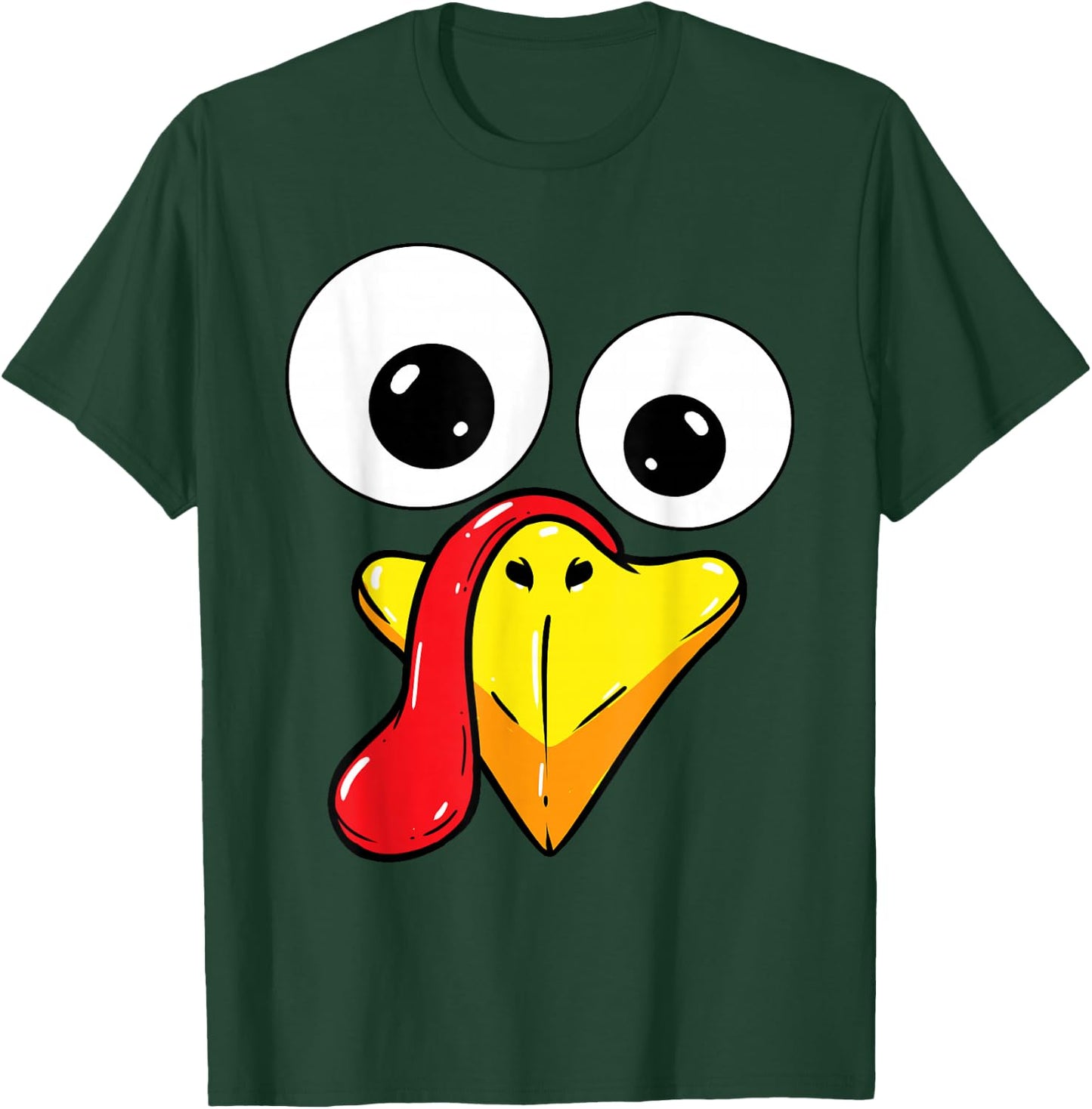 Thanksgiving Turkey Face Matching Family Costume Kids T-Shirt - T-Shirt | Forest