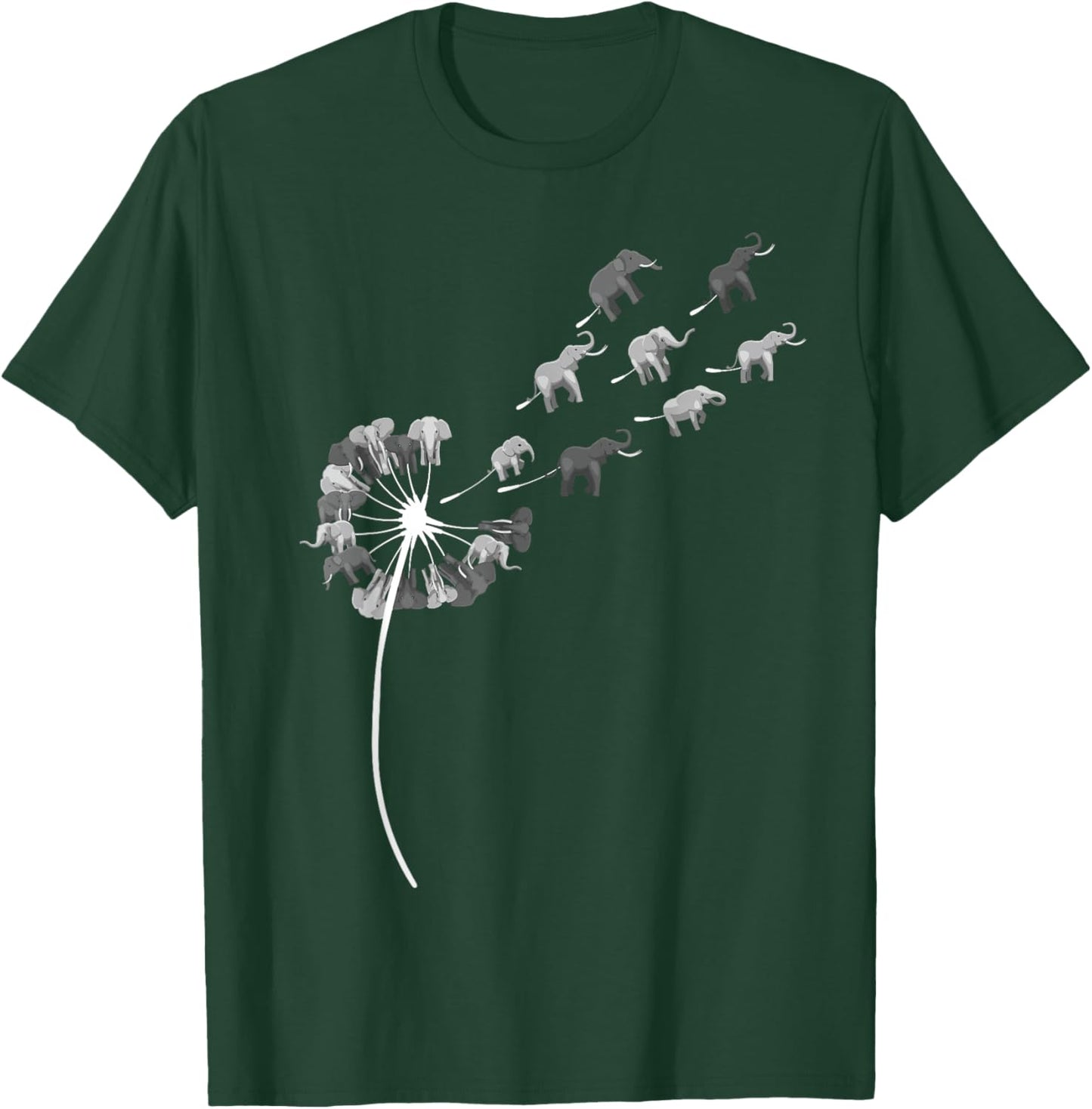 Dandelion Elephants Stuff for Elephant Lover | Elephant T-Shirt - T-Shirt | Forest