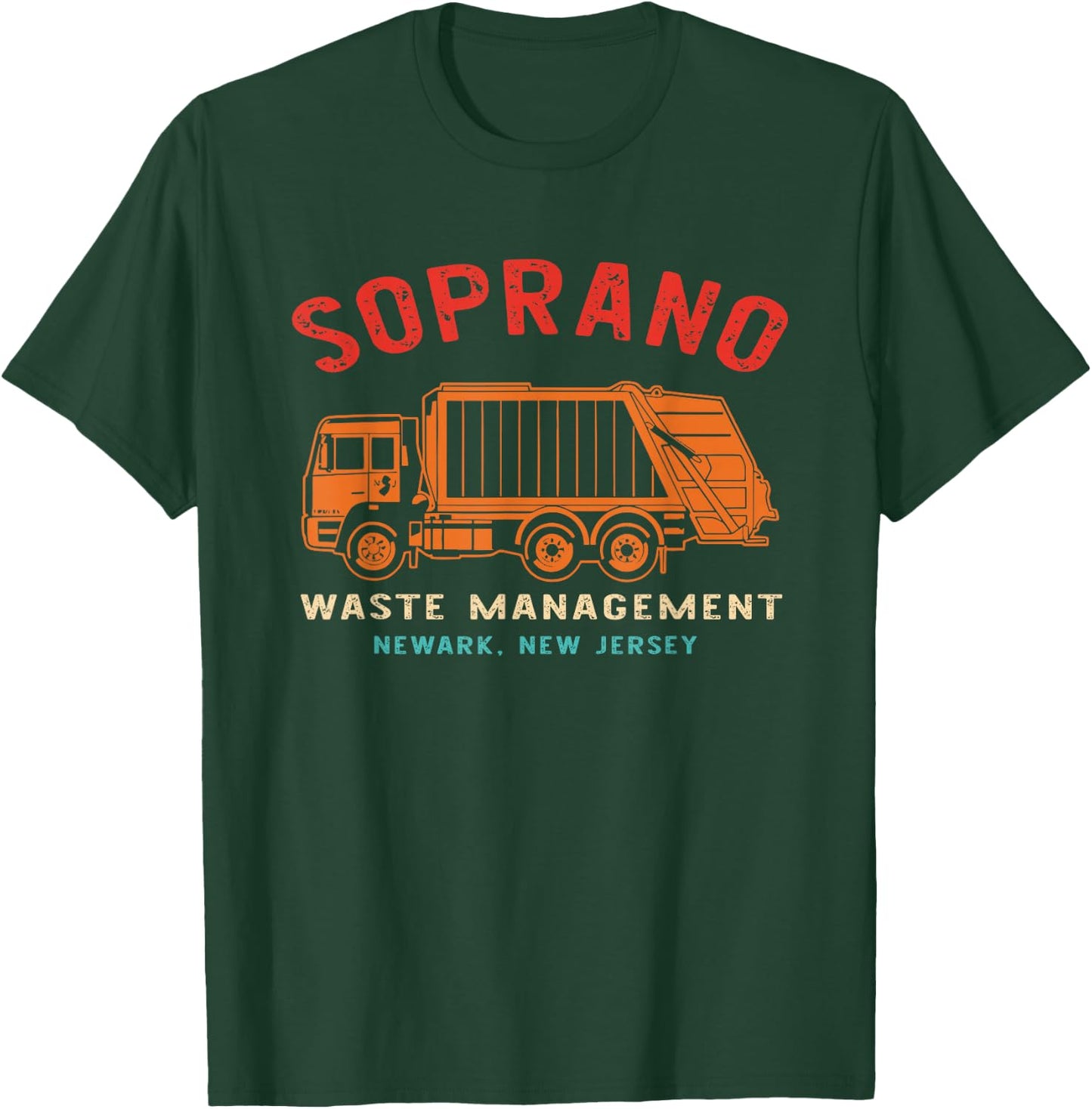 Soprano Waste Management Newark New Jersey Retro T-Shirt - T-Shirt | Forest