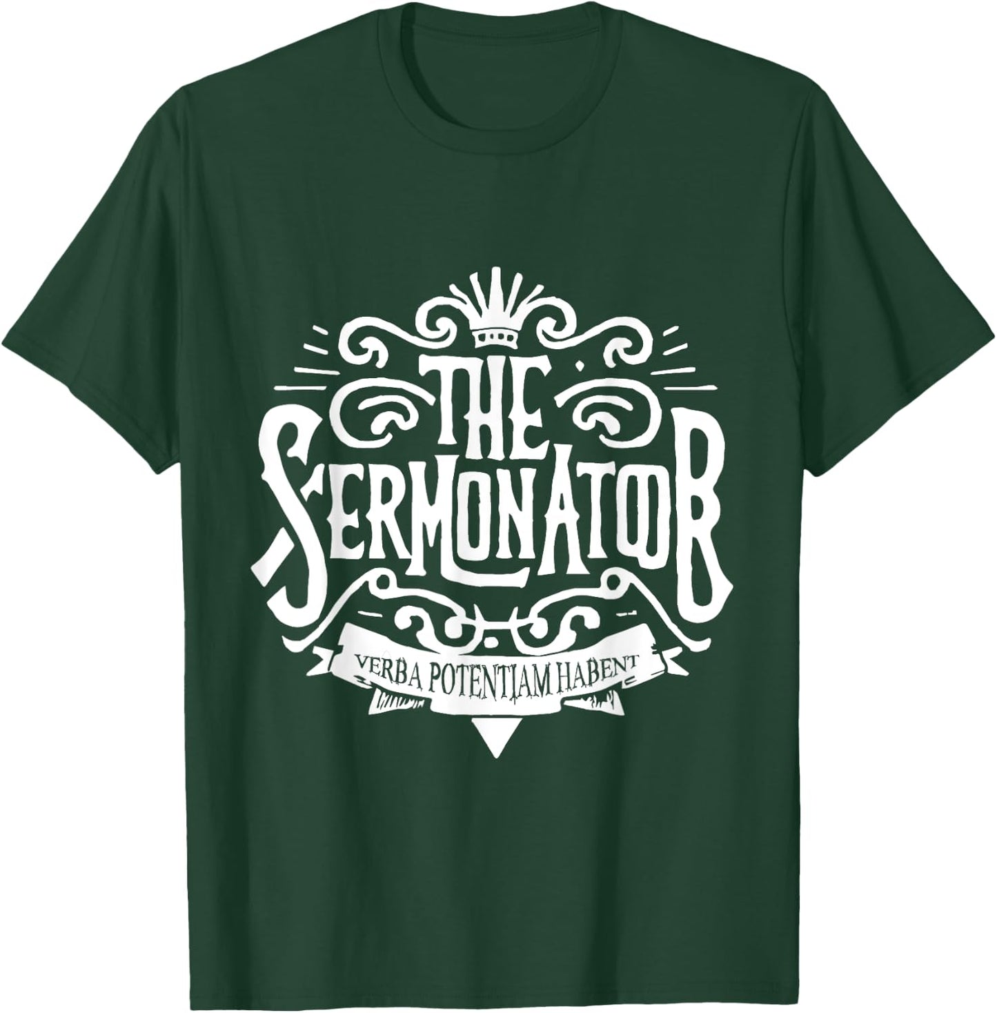The Sermonator Funny Pastor Prayer Warrior Motorcycle Pastor T-Shirt - T-Shirt | Forest