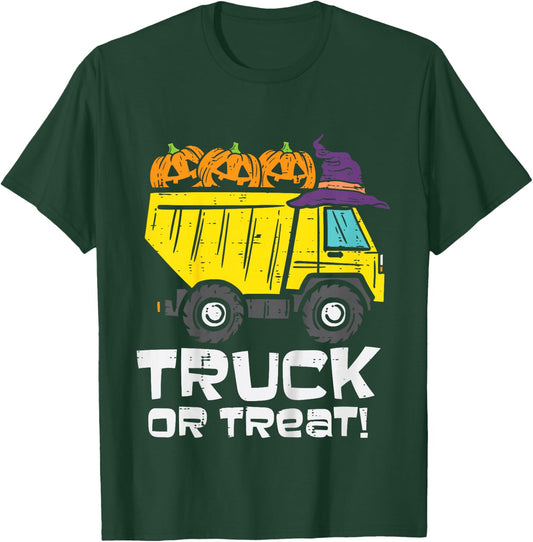 Kids Dump Truck Or Treat Halloween Costume Toddler Boys Kids T-Shirt - T-Shirt | Forest