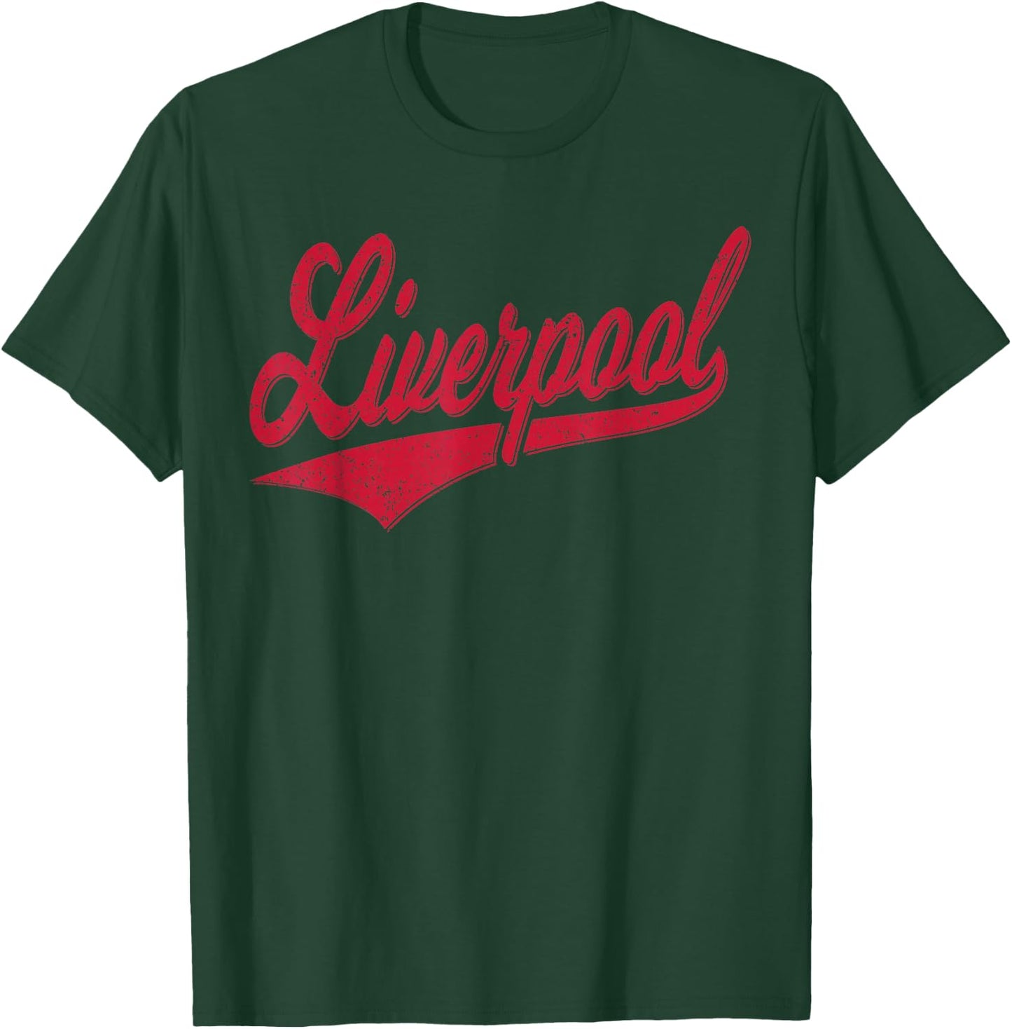Liverpool England Varsity Script Classic Sport Style T-Shirt - T-Shirt | Forest