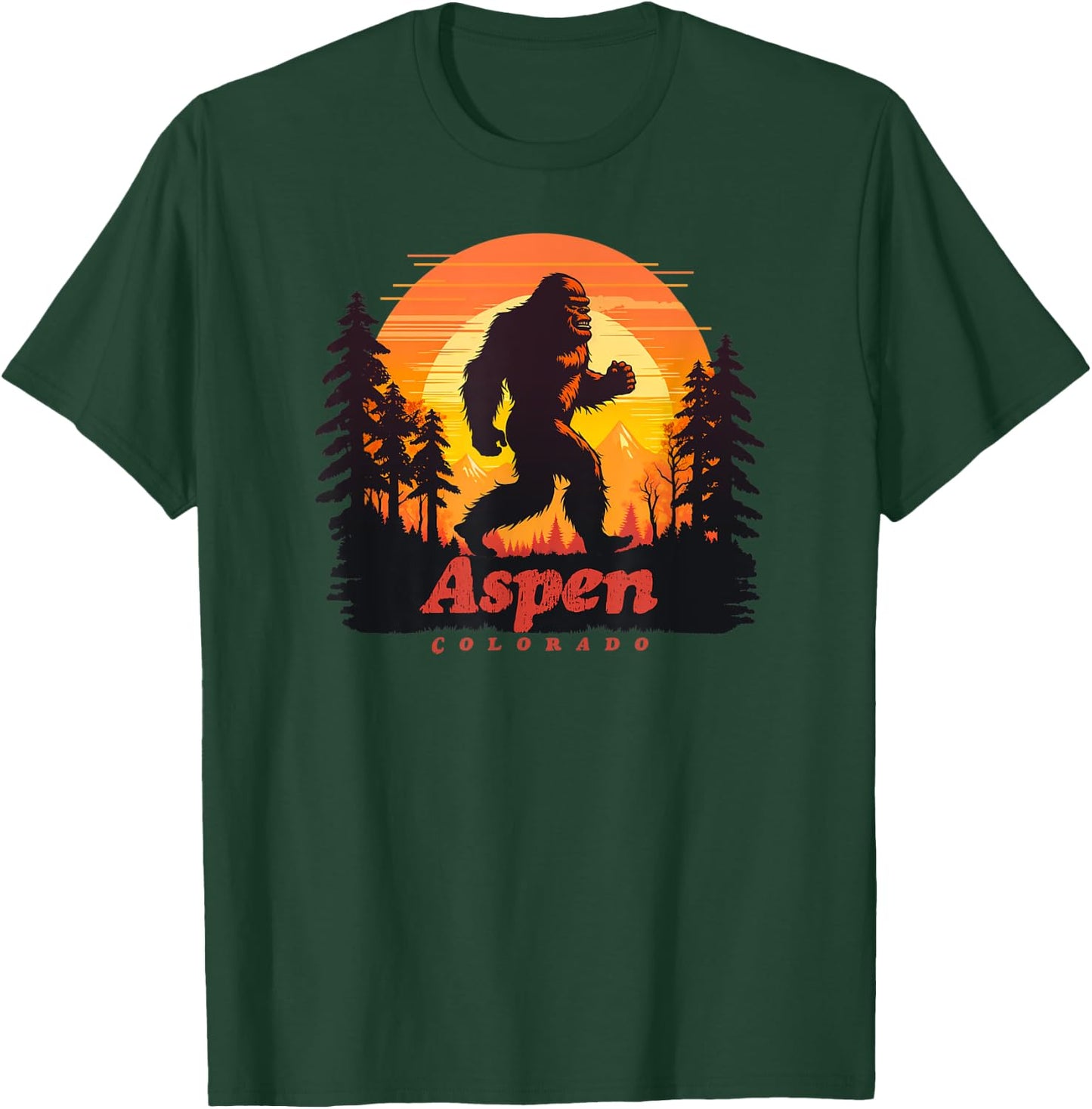 Aspen Colorado Bigfoot Sasquatch T-Shirt - T-Shirt | Forest